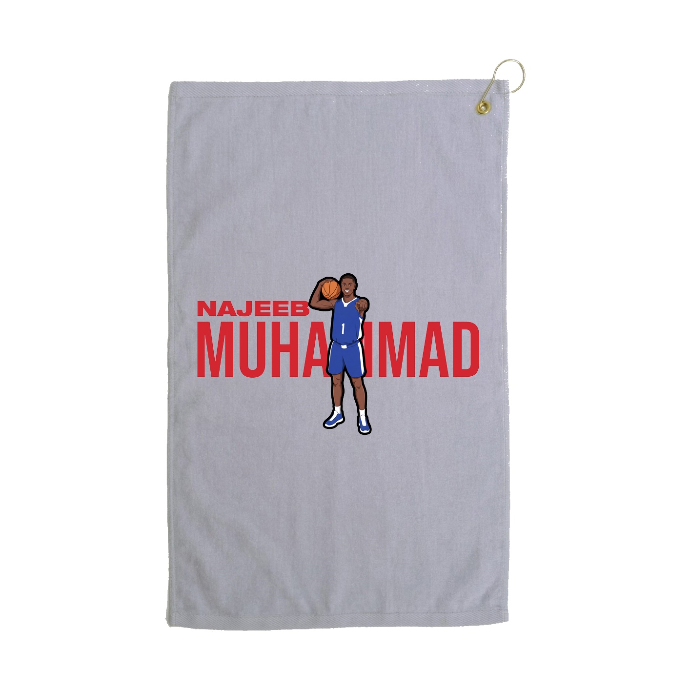 Golf Towel — Player Name in Grey