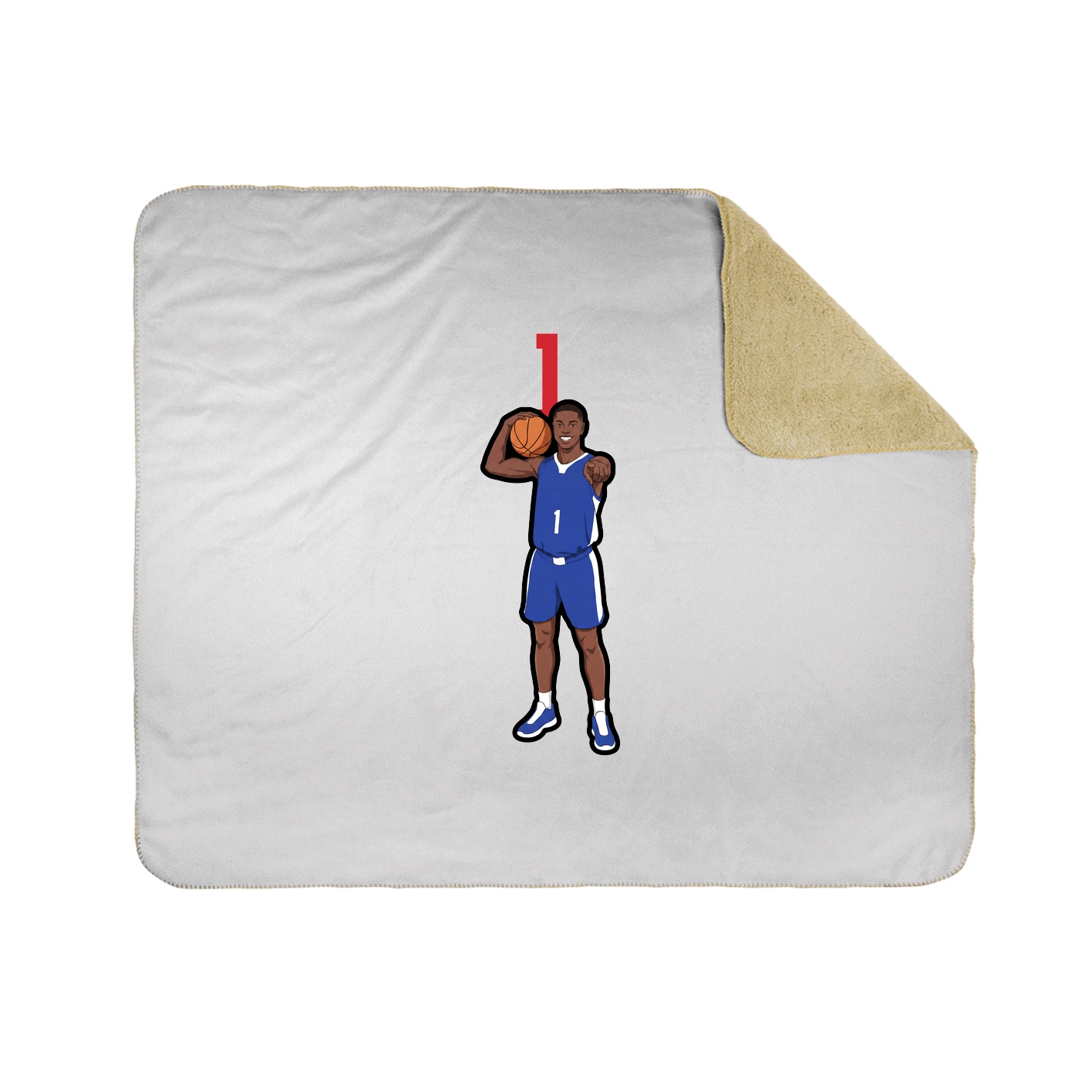 Throw Blanket — Number Top in White