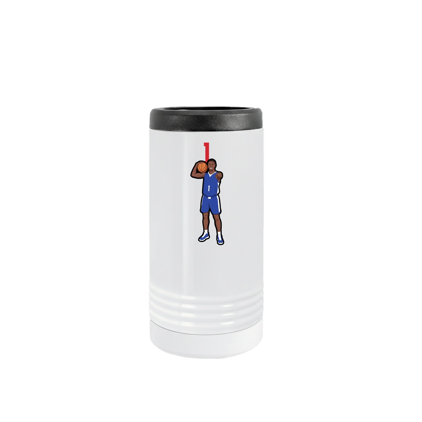 Slim Beverage Holder — Number Top in White
