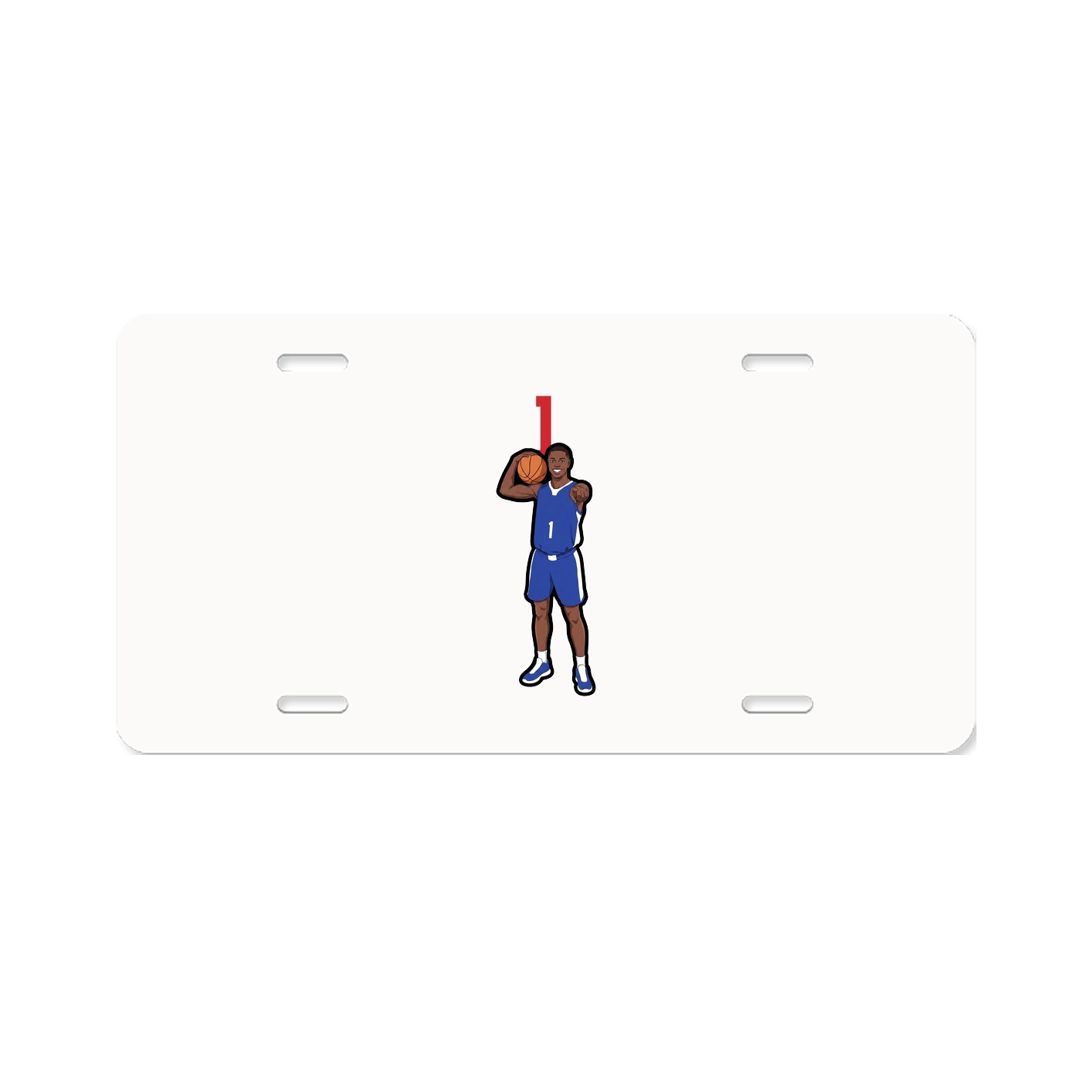License Plate — Number Top in Classic
