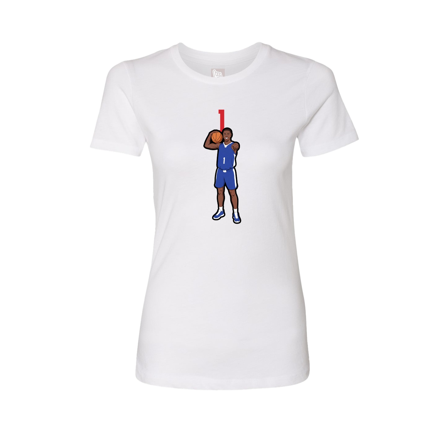 Womens Tee — Number Top in White