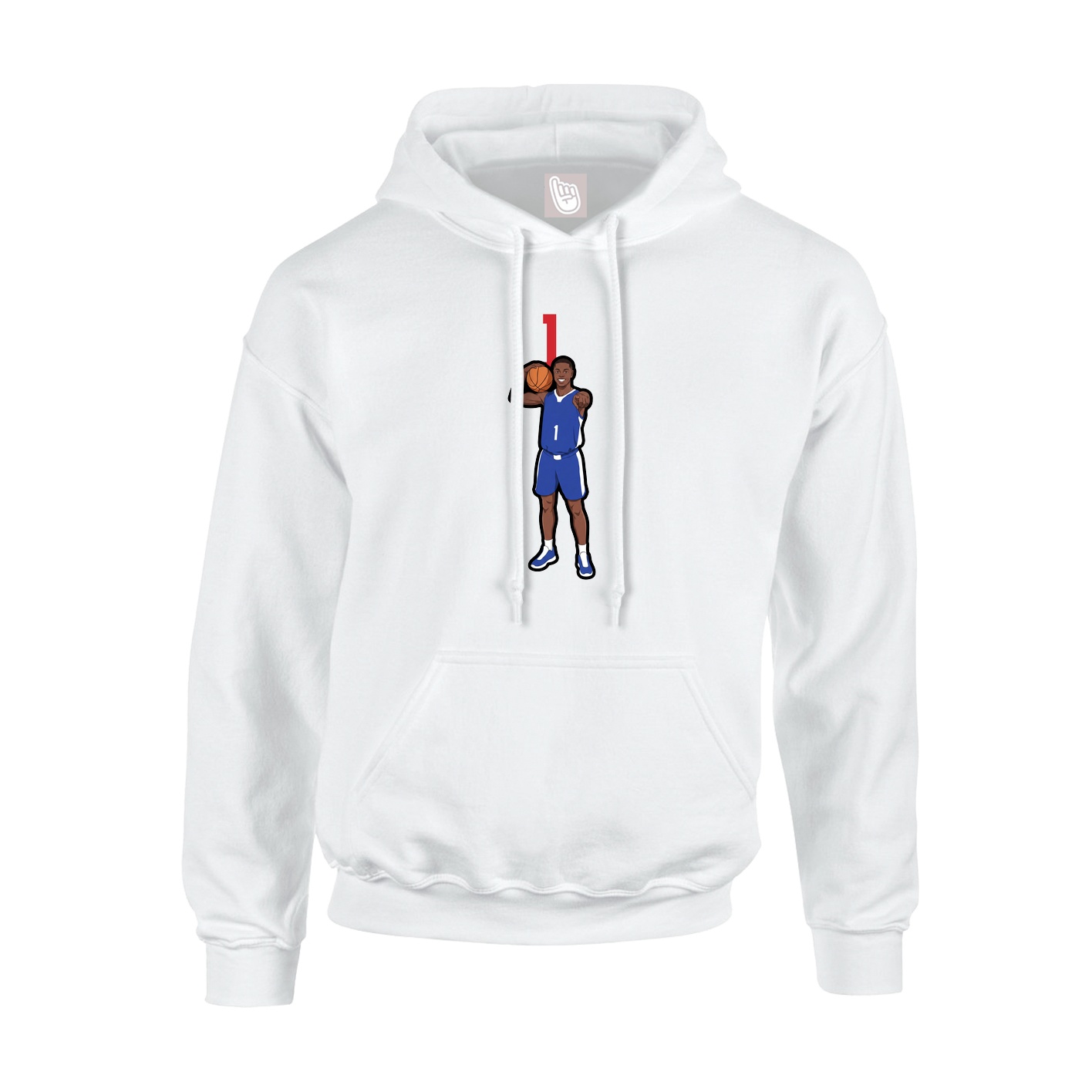 Hoodie — Number Top in White