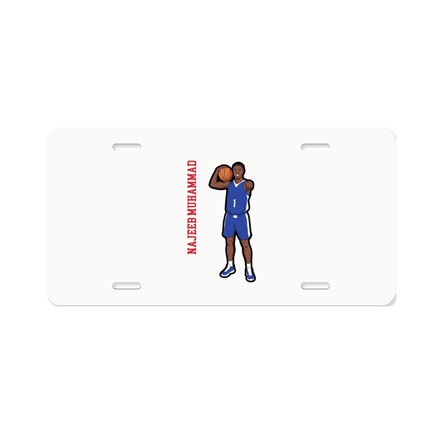 License Plate — Name Vertical in Classic