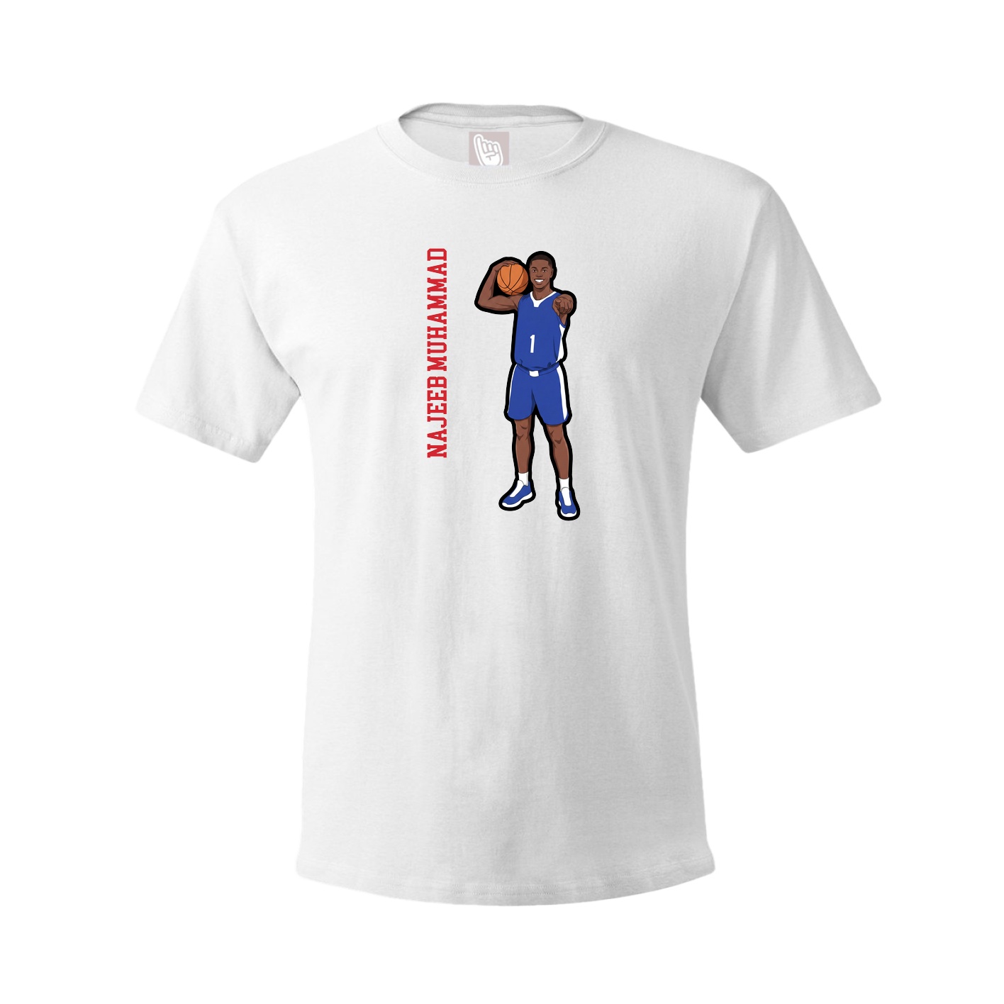 Tee — Name Vertical in White