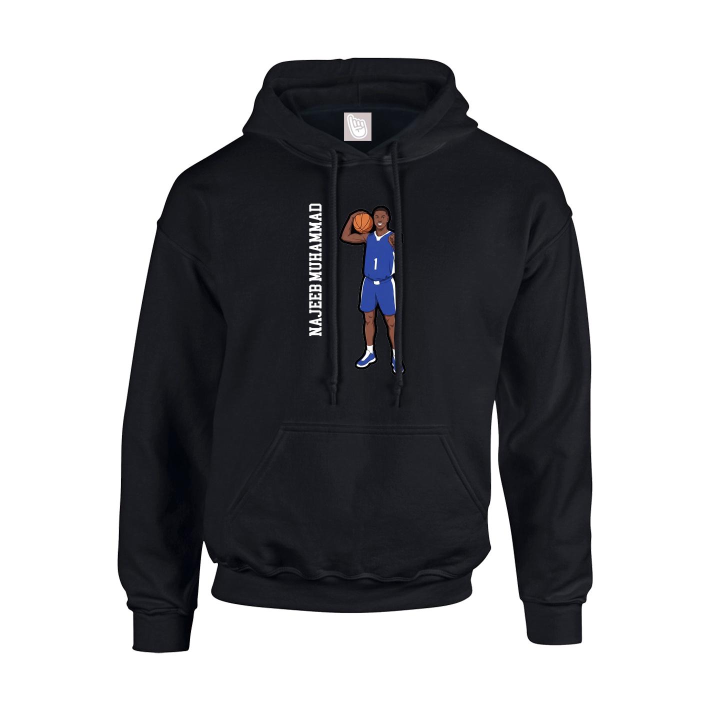 Youth Hoodie — Name Vertical in Black
