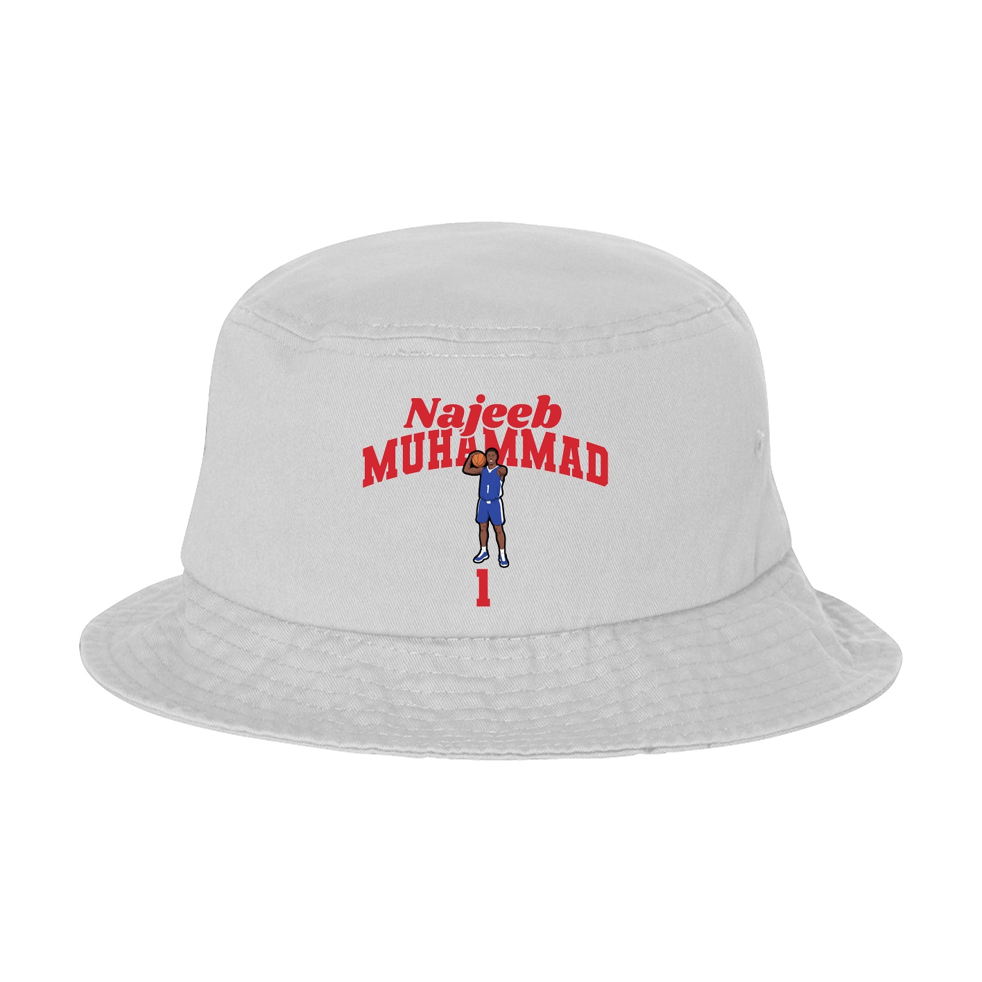 Bucket Cap — Signature Arch in White
