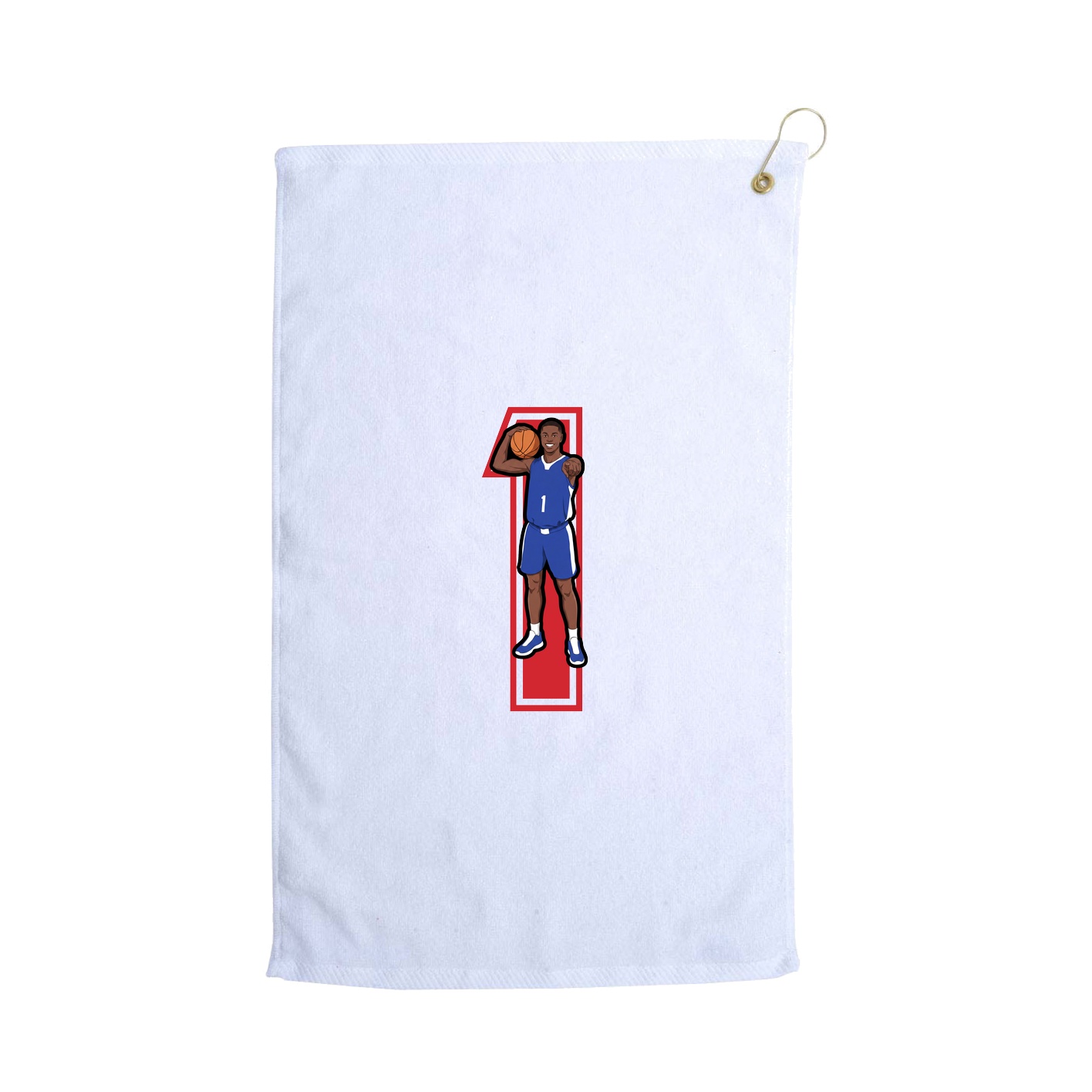 Golf Towel — Number in White