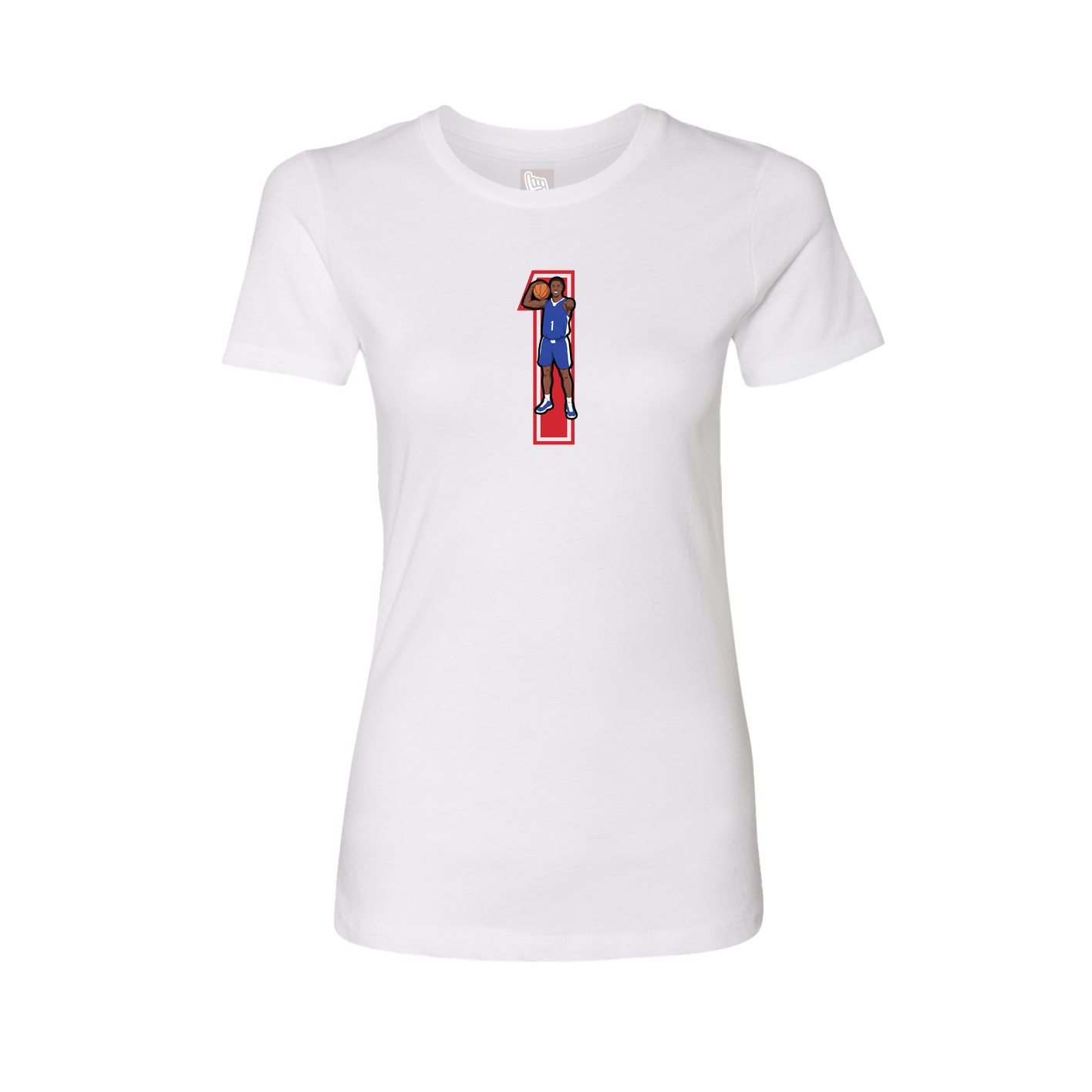 Womens Tee — Number in White