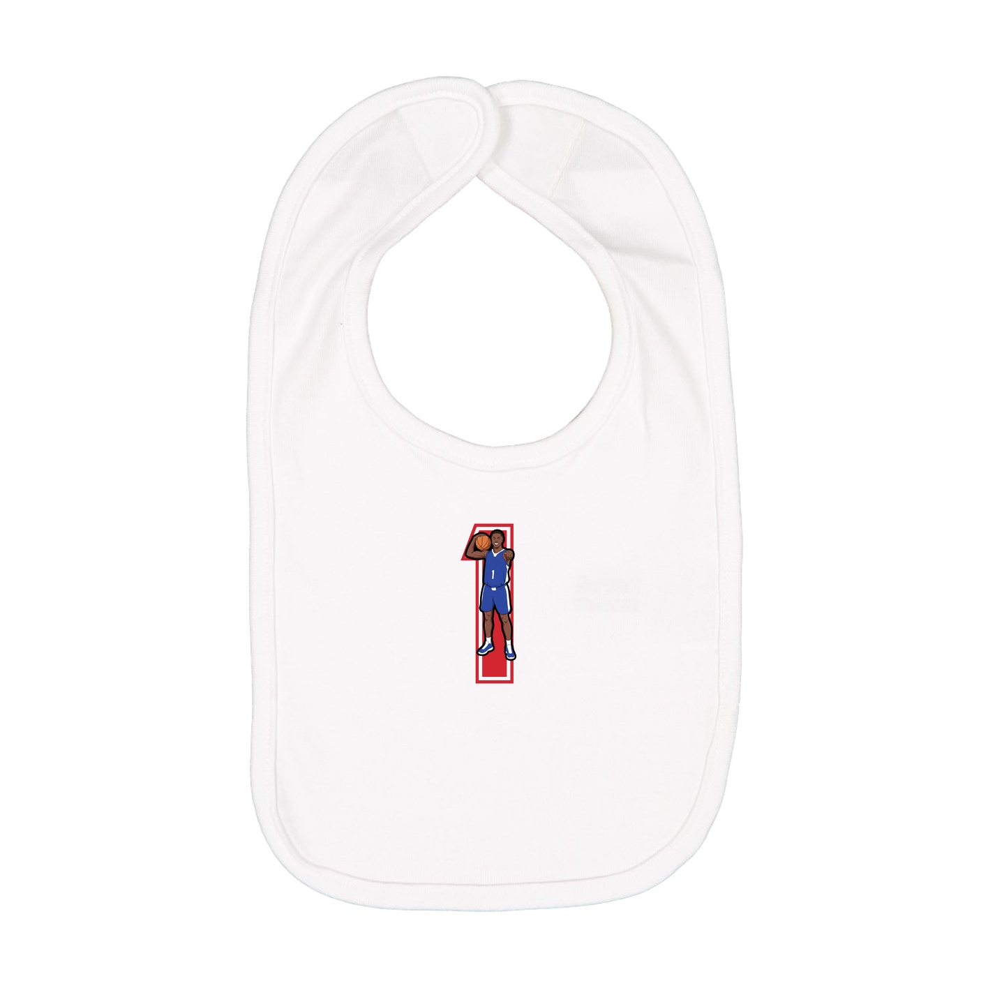 Infant Bib — Number in White