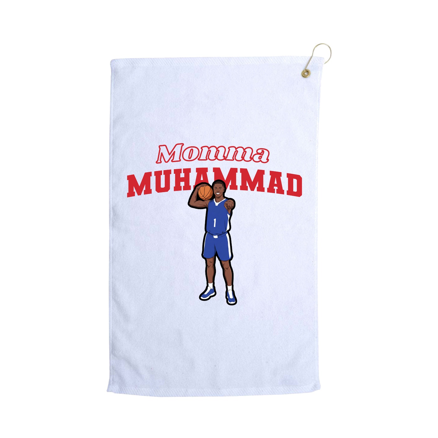 Golf Towel — Mothers Day Block in White