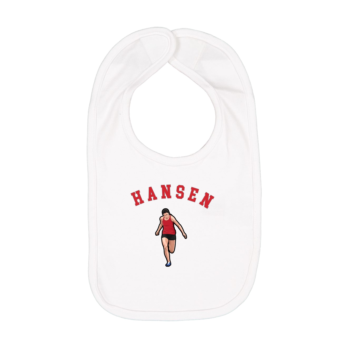 Infant Bib — Shirsey Arch in White