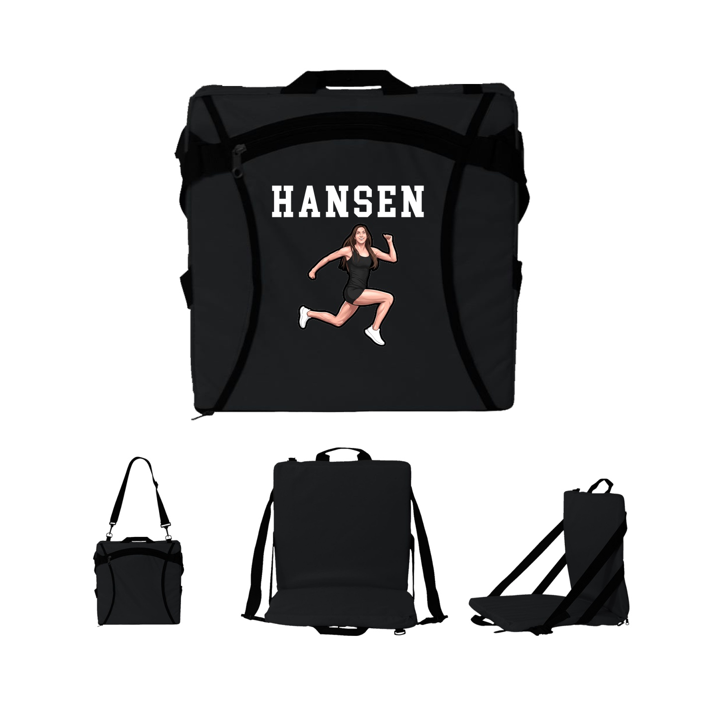 Folding Stadium Seat — Shirsey in Black