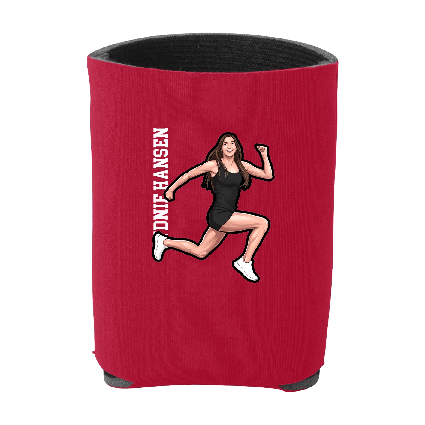 Can Holder — Name Vertical in Red