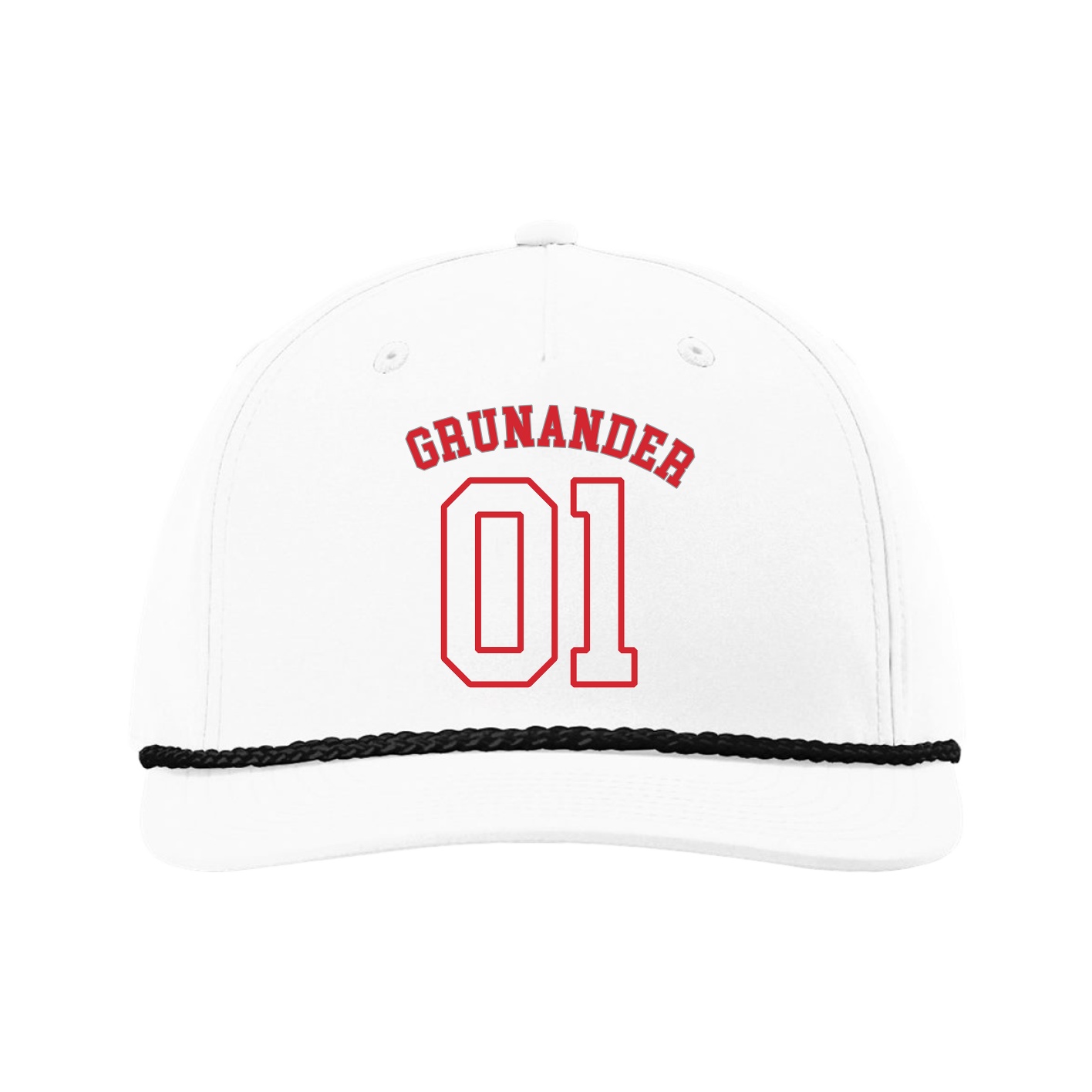 Five-Panel Classic Rope Cap — Shirsey Arch in White