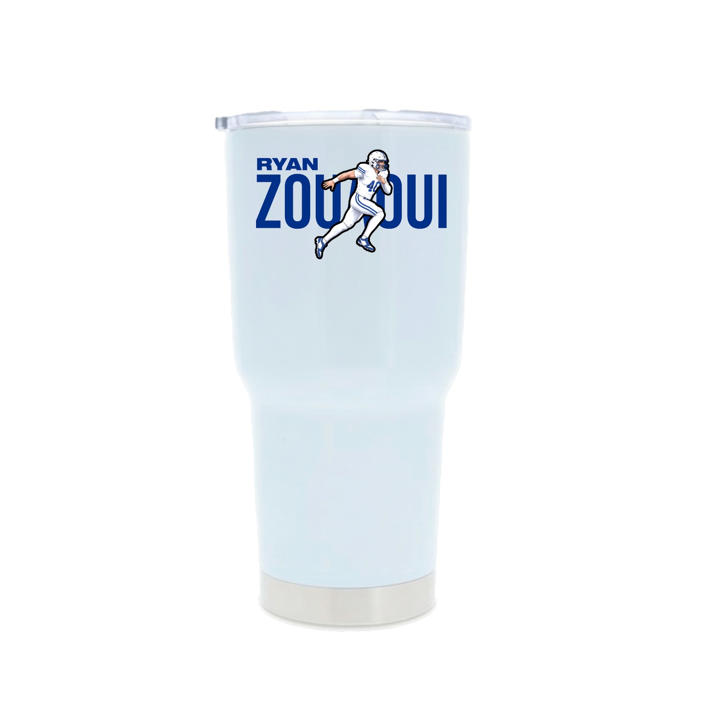 30oz Stainless Steel Tumbler — Player Name in White