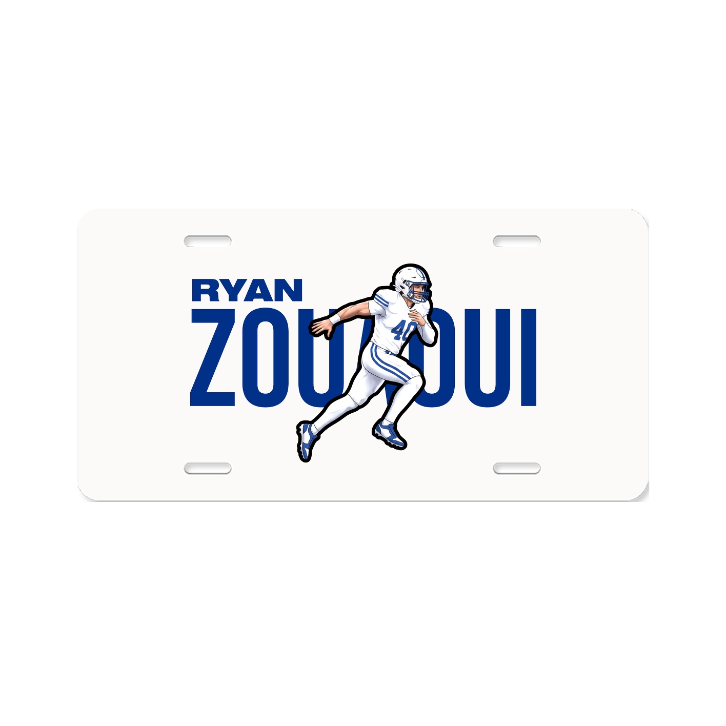 License Plate — Player Name in Classic
