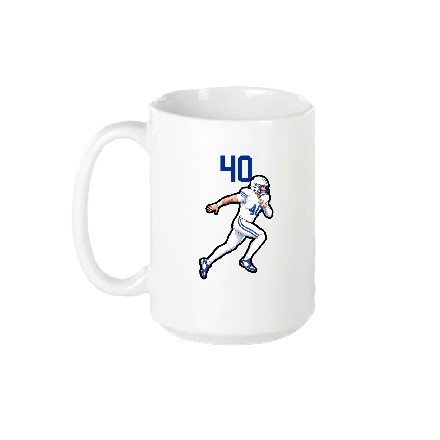 15oz Coffee Mug — Number Top in White