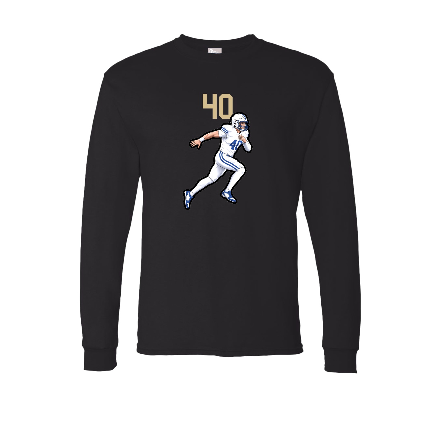 Long Sleeve Tee — Number Top in Black