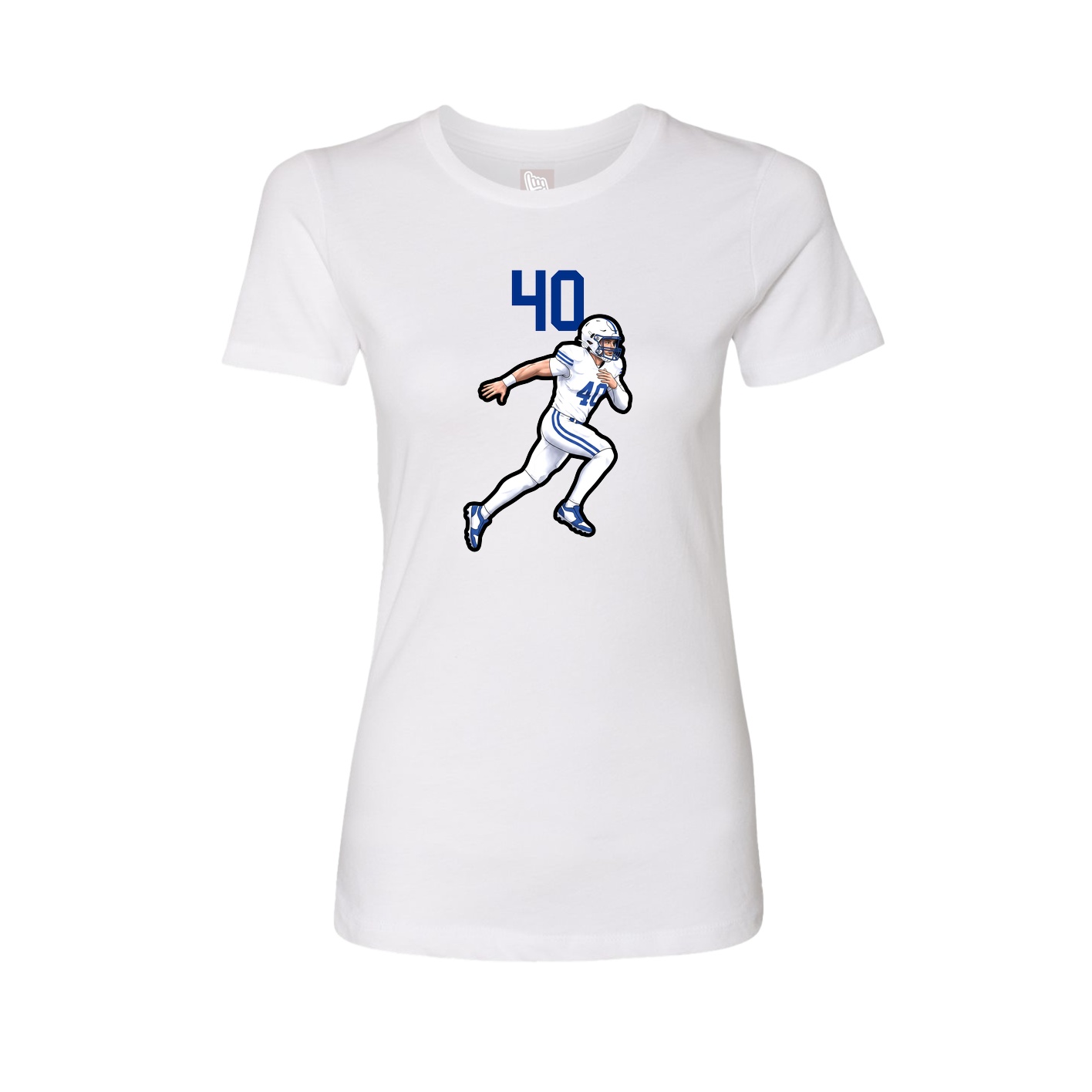 Fitted Women's Tee — Number Top in White