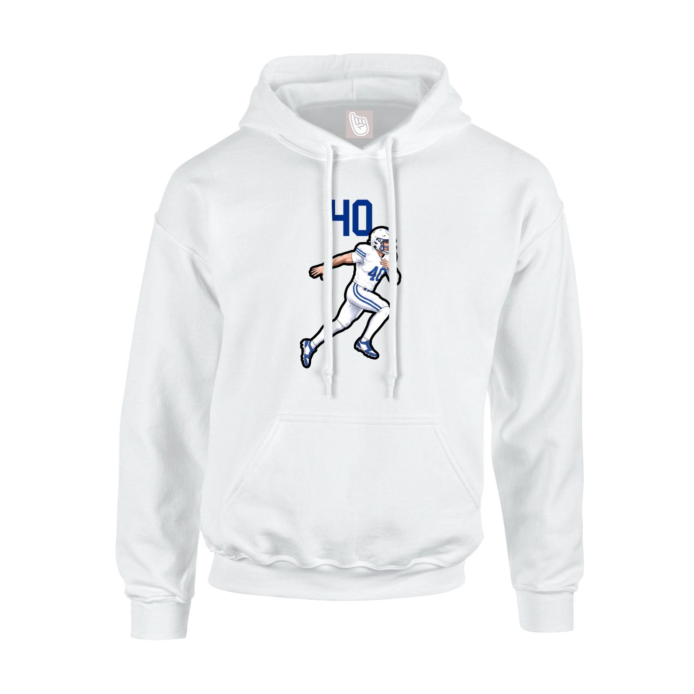 Hoodie — Number Top in White