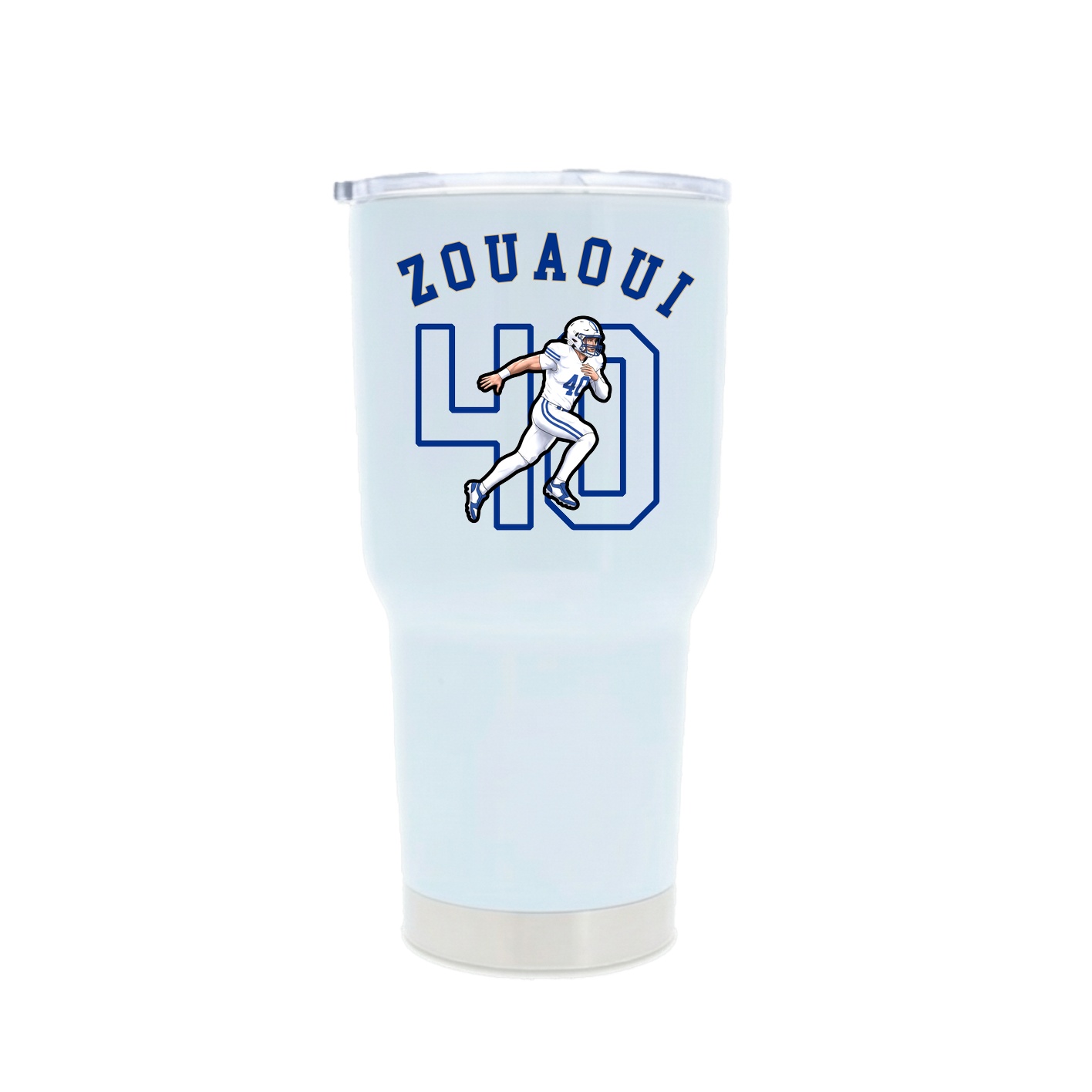30oz Stainless Steel Tumbler — Shirsey Arch in White