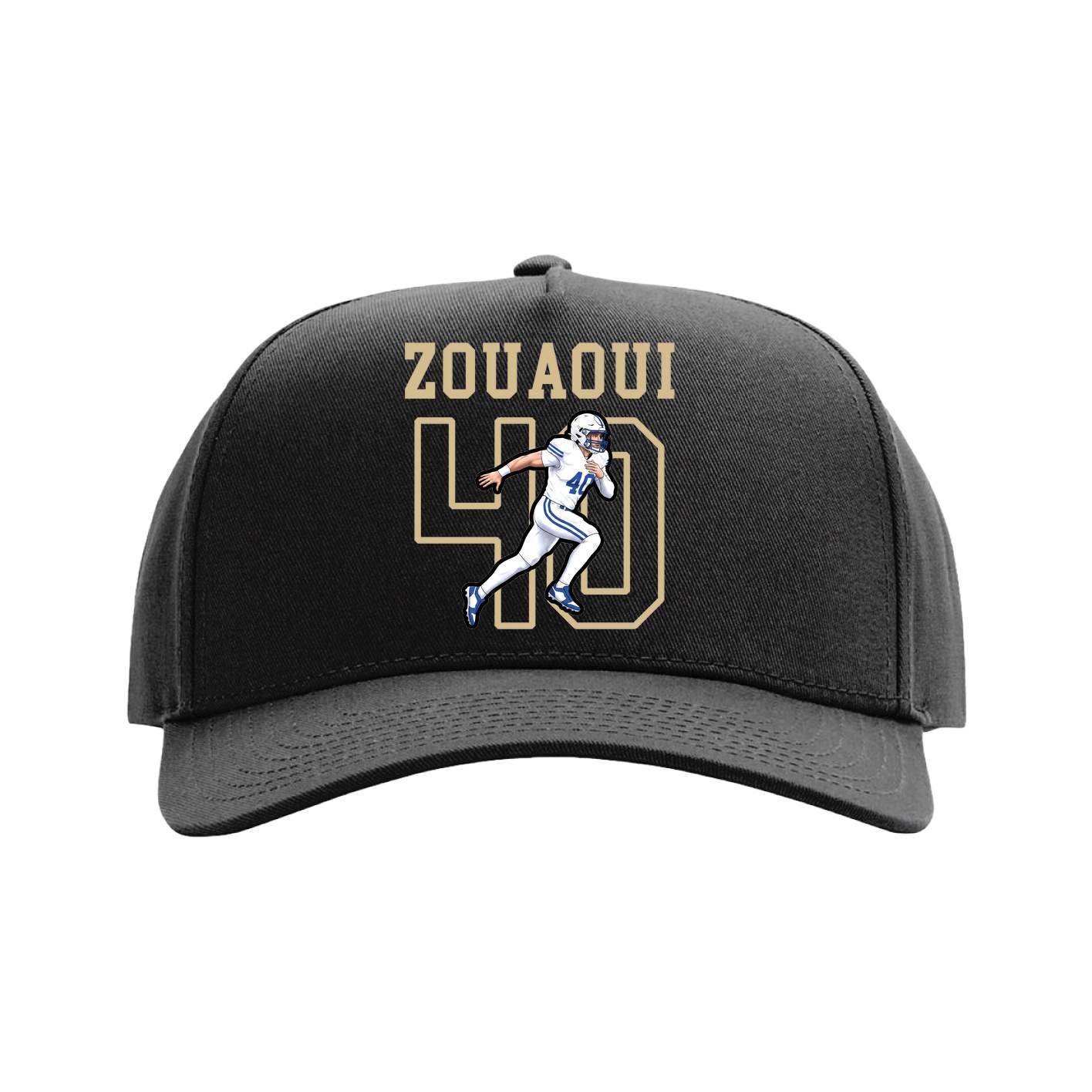 Full Fabric Five-Panel Champ Cap — Shirsey in Black