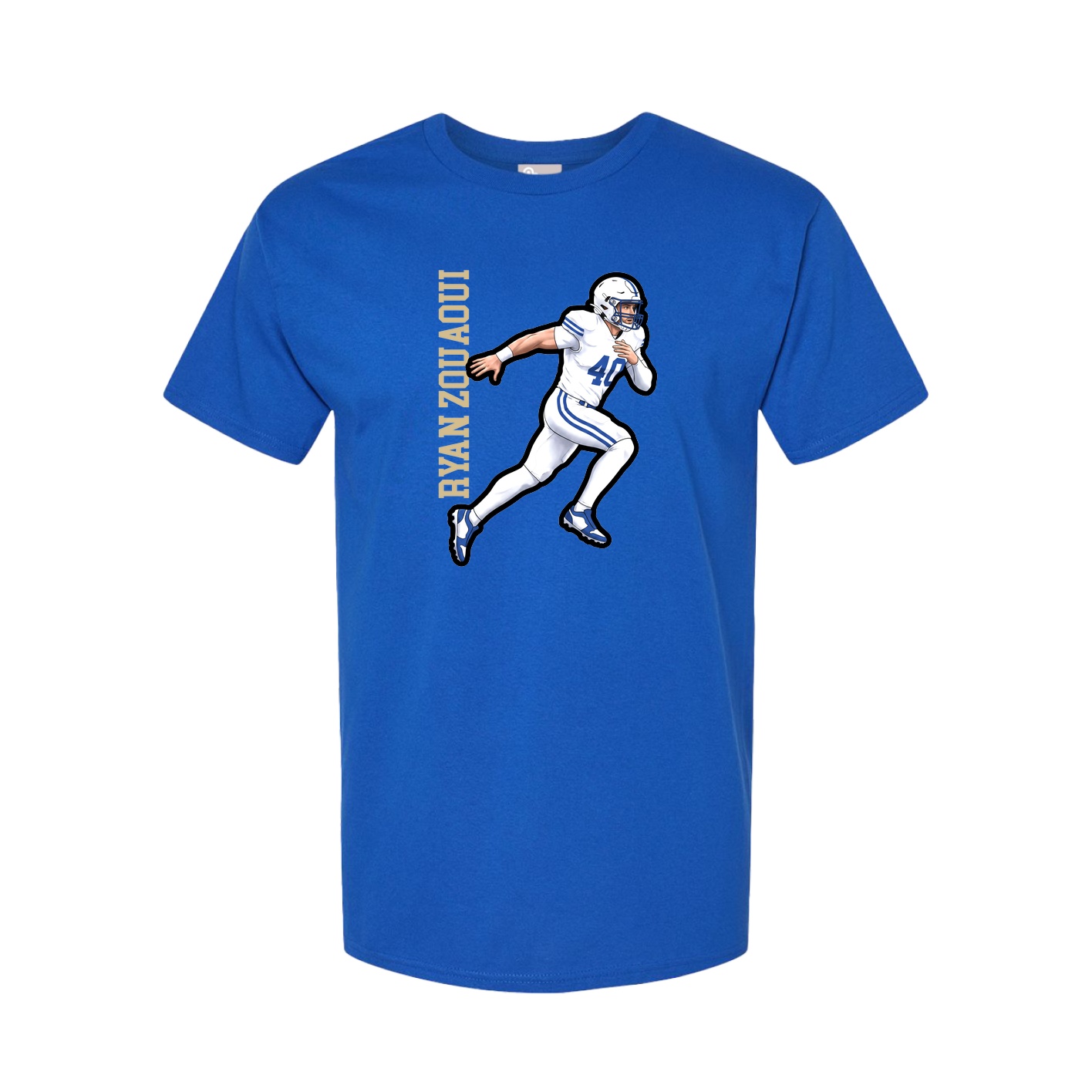 Tee — Name Vertical in Royal