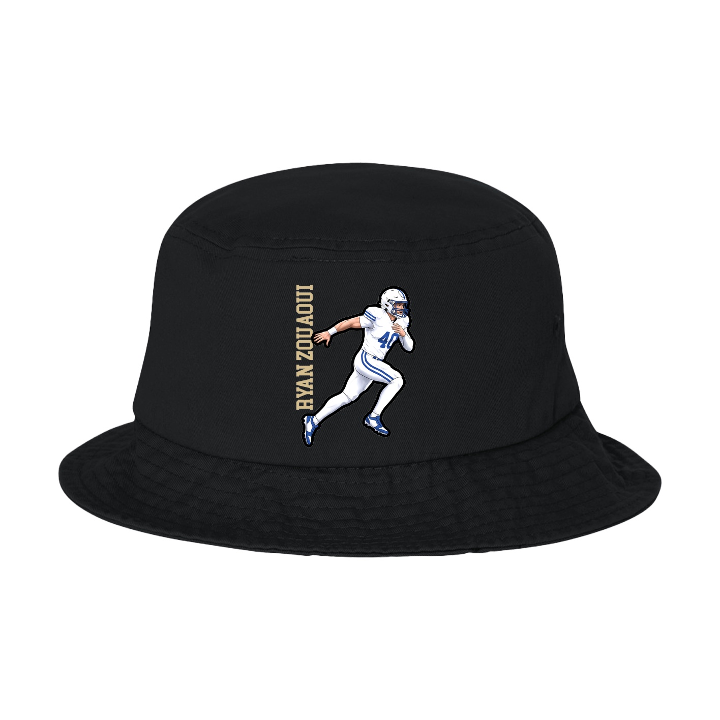Bucket Cap — Name Vertical in Black