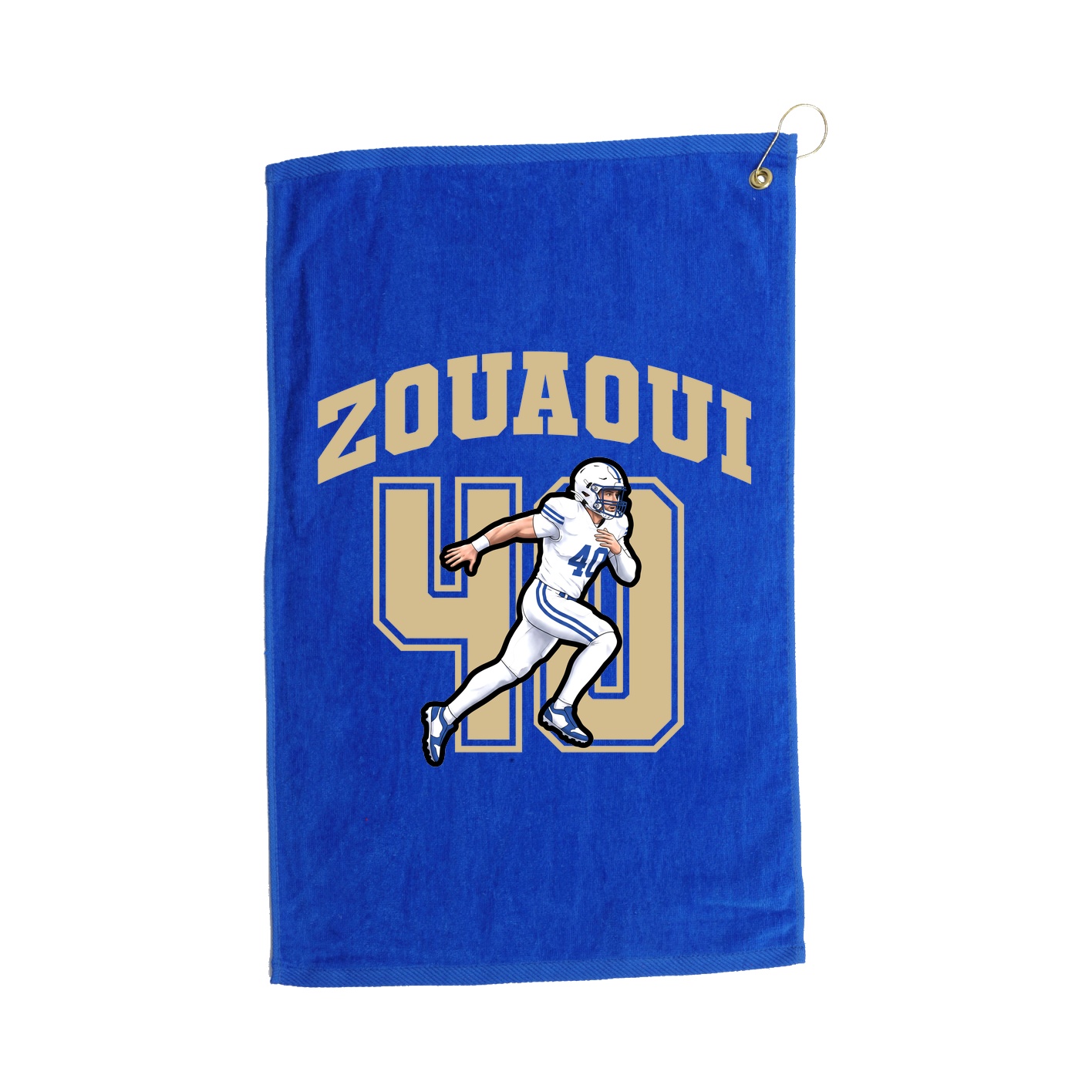 Golf Towel — Number in Royal