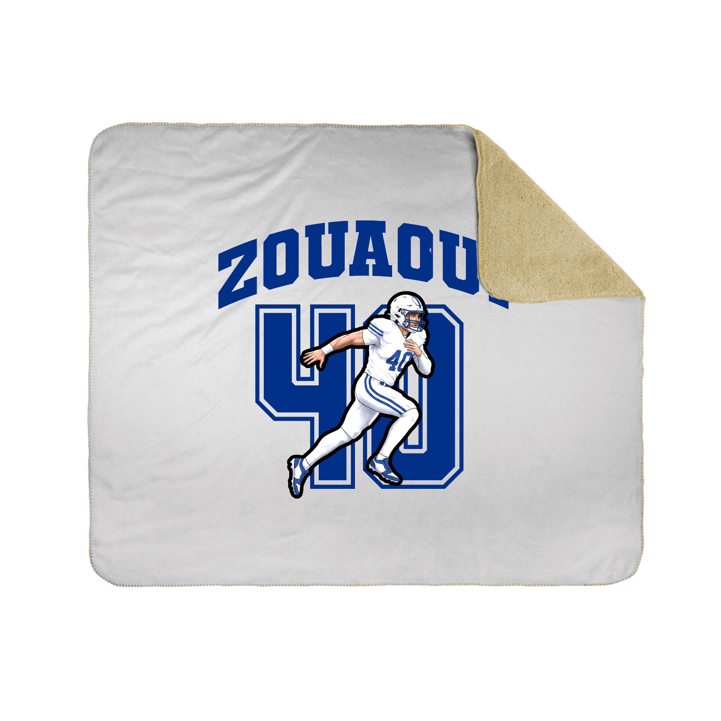 Throw Blanket — Number in White
