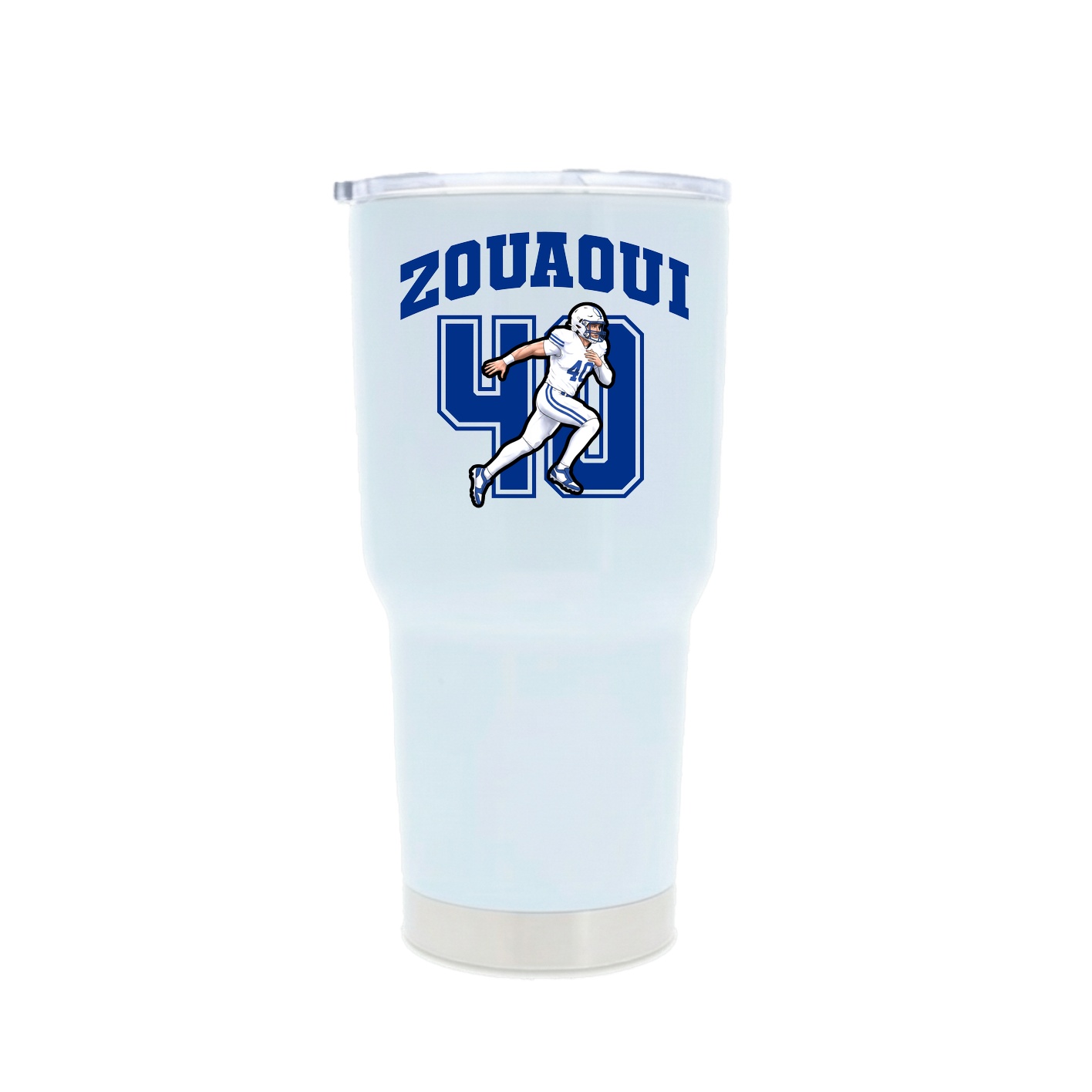 30oz Stainless Steel Tumbler — Number in White