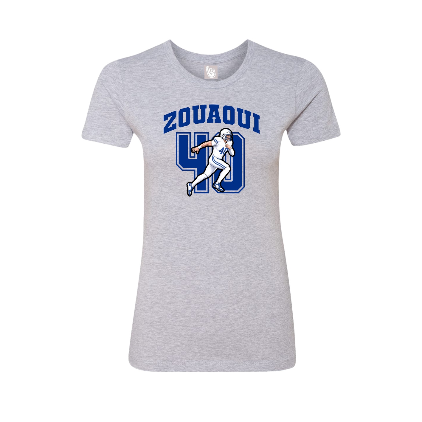 Fitted Women's Tee — Number in Grey