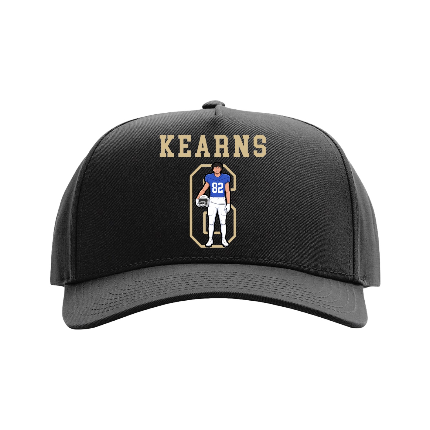 Full Fabric Five-Panel Champ Cap — Shirsey in Black