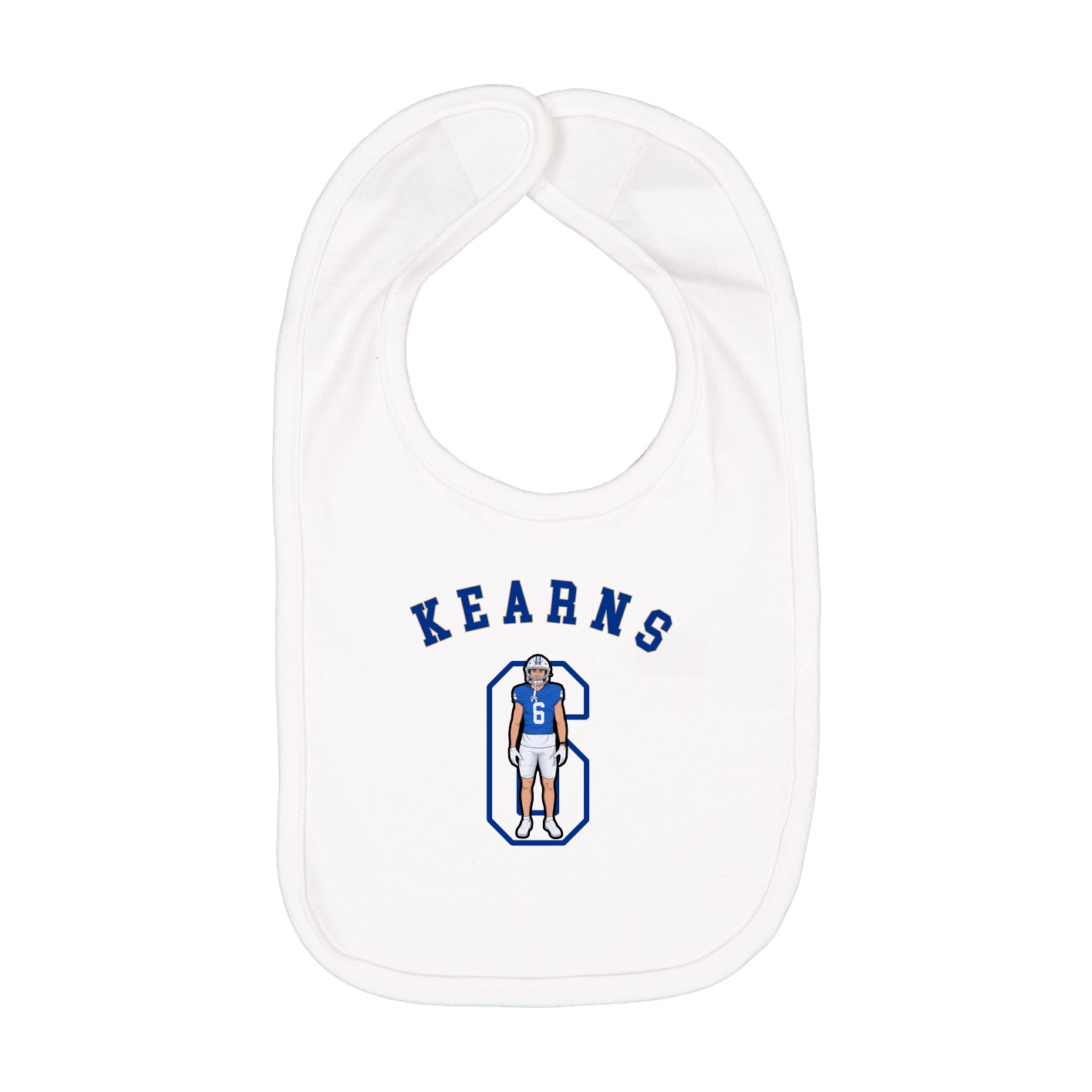 Infant Bib — Shirsey Arch in White