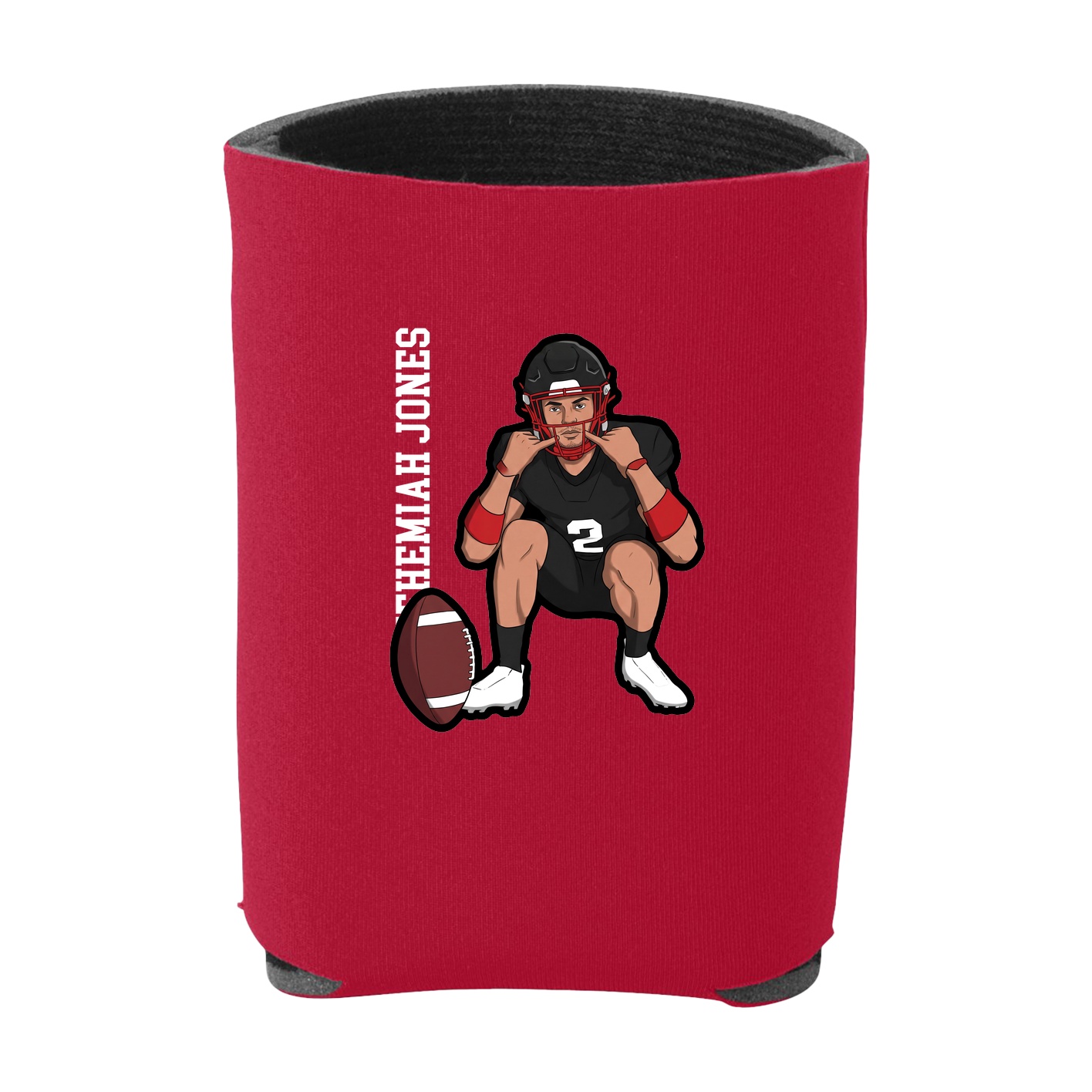Can Holder — Name Vertical in Red