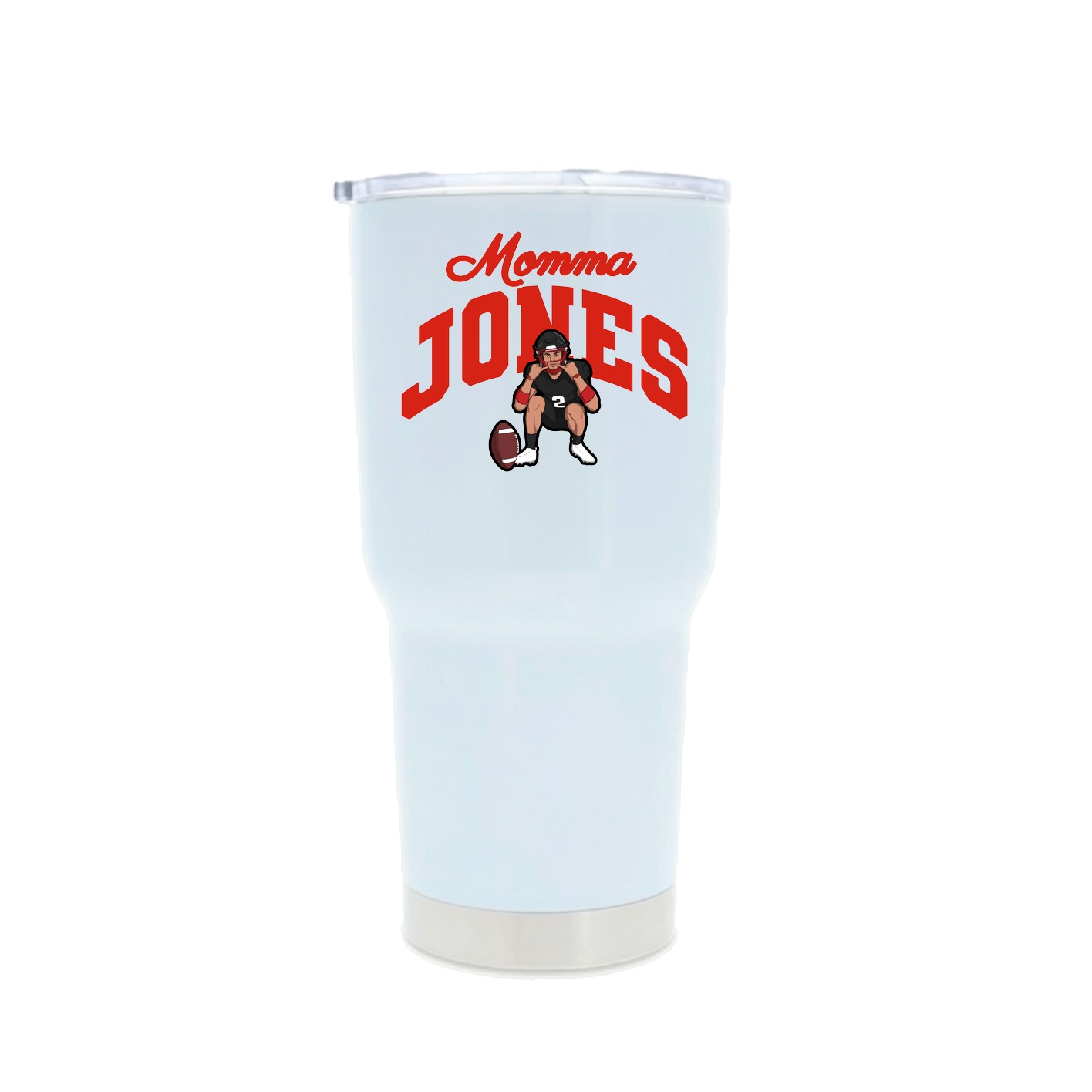 30oz Stainless Steel Tumbler — Mothers Day Arch in White
