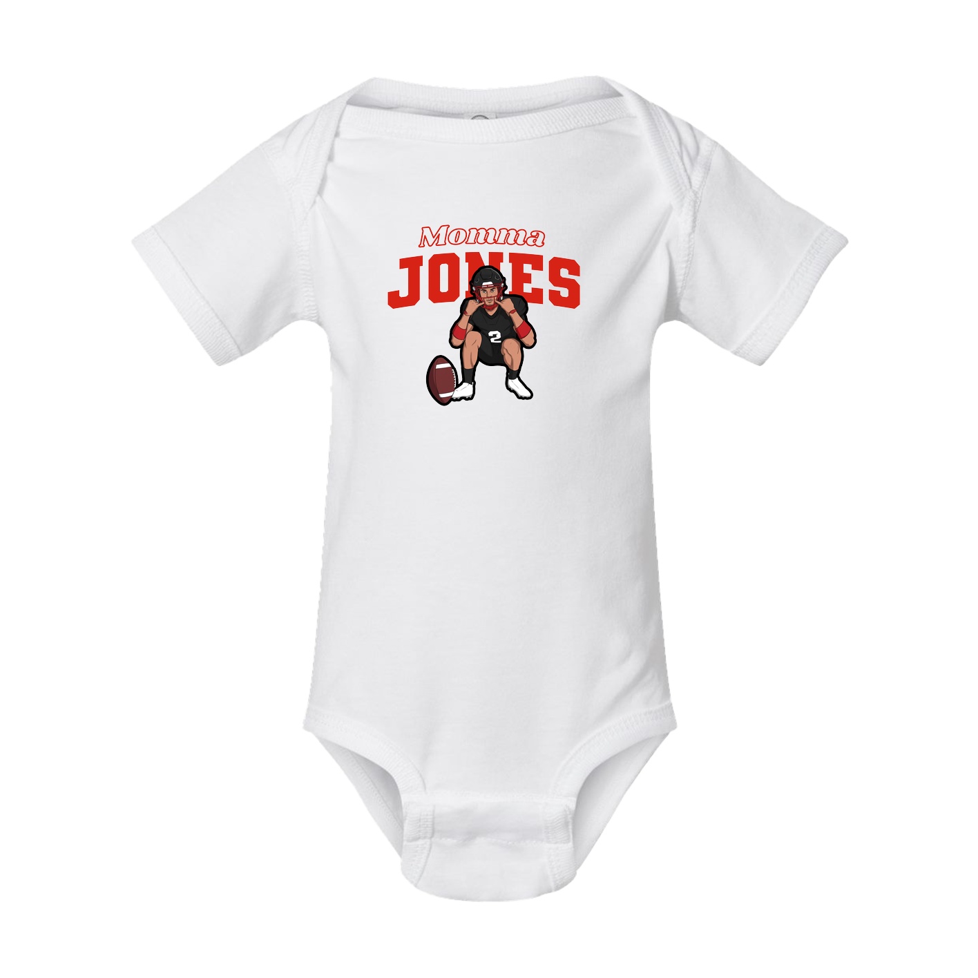 Baby Onesie — Mothers Day Block in White