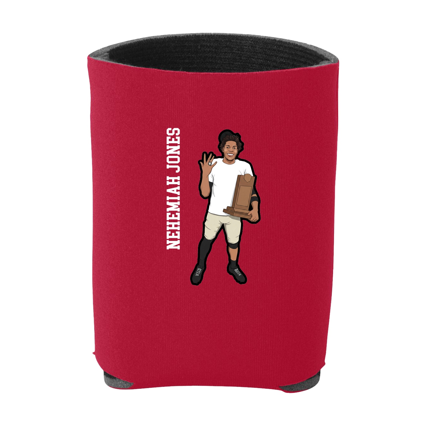 Can Holder — Name Vertical in Red