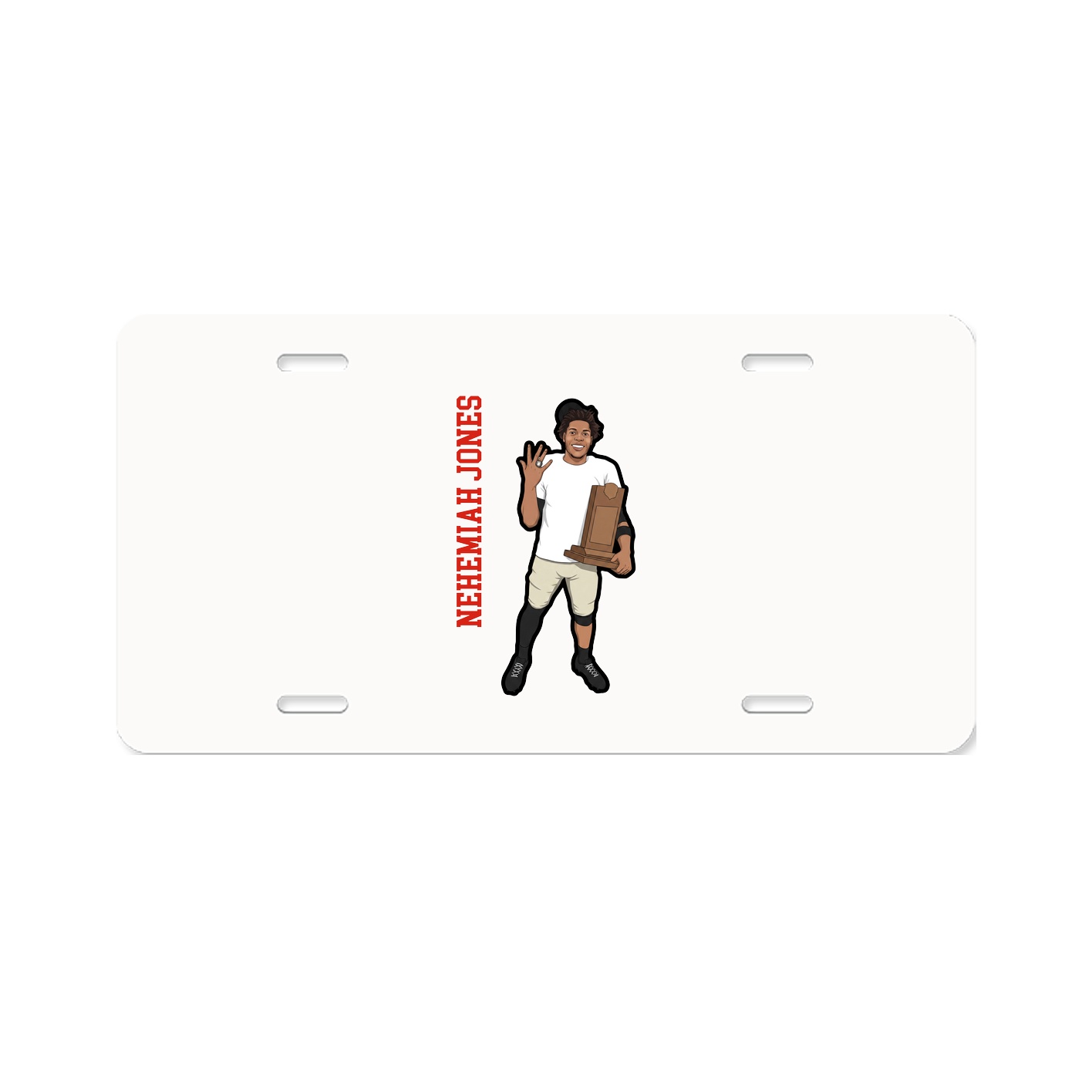 License Plate — Name Vertical in Classic