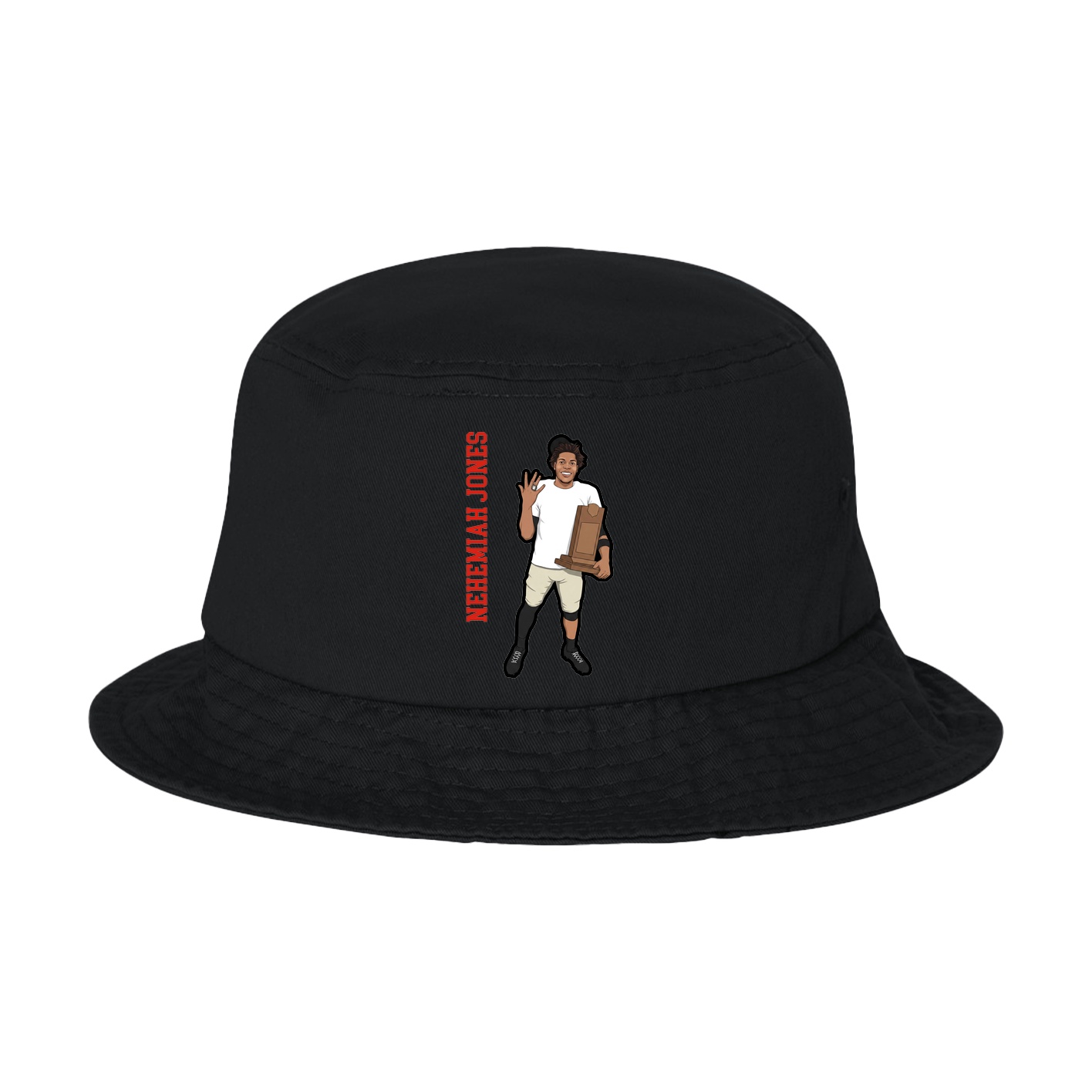 Bucket Cap — Name Vertical in Black