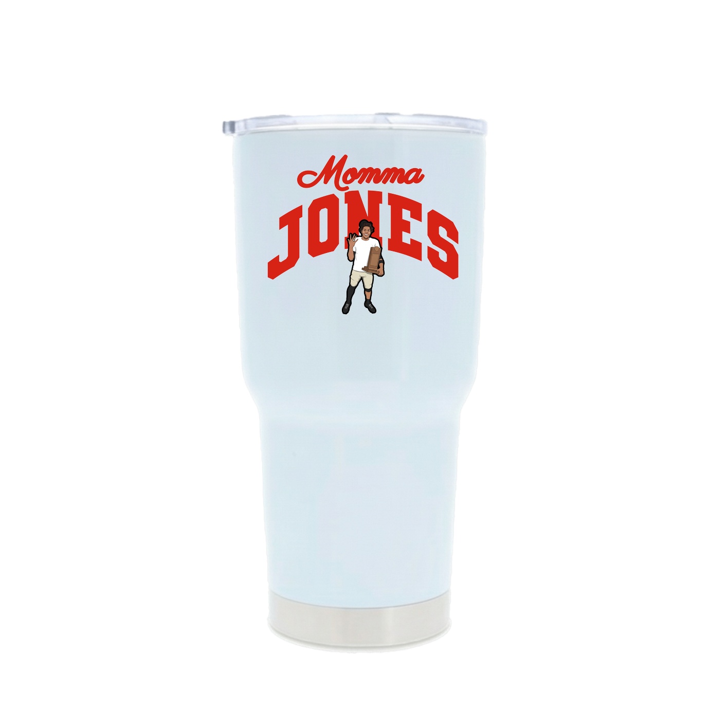 30oz Stainless Steel Tumbler — Mothers Day Arch in White