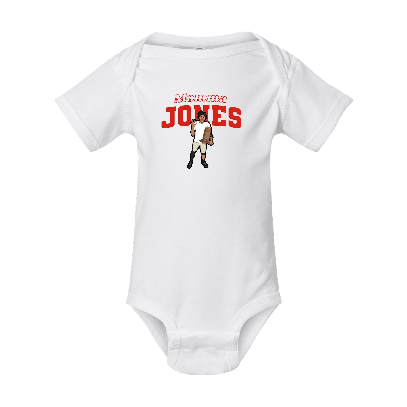 Baby Onesie — Mothers Day Block in White