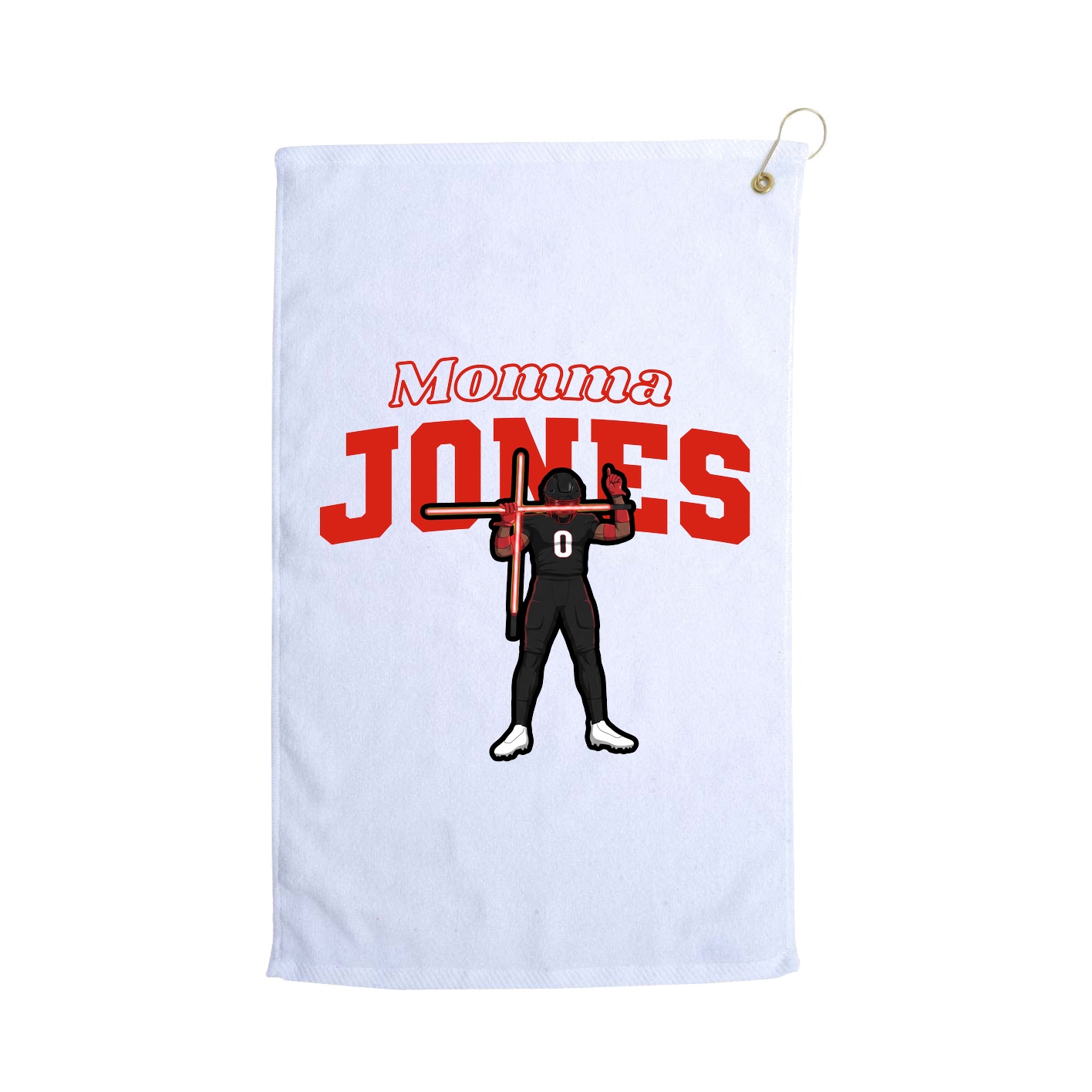 Golf Towel — Mothers Day Block in White