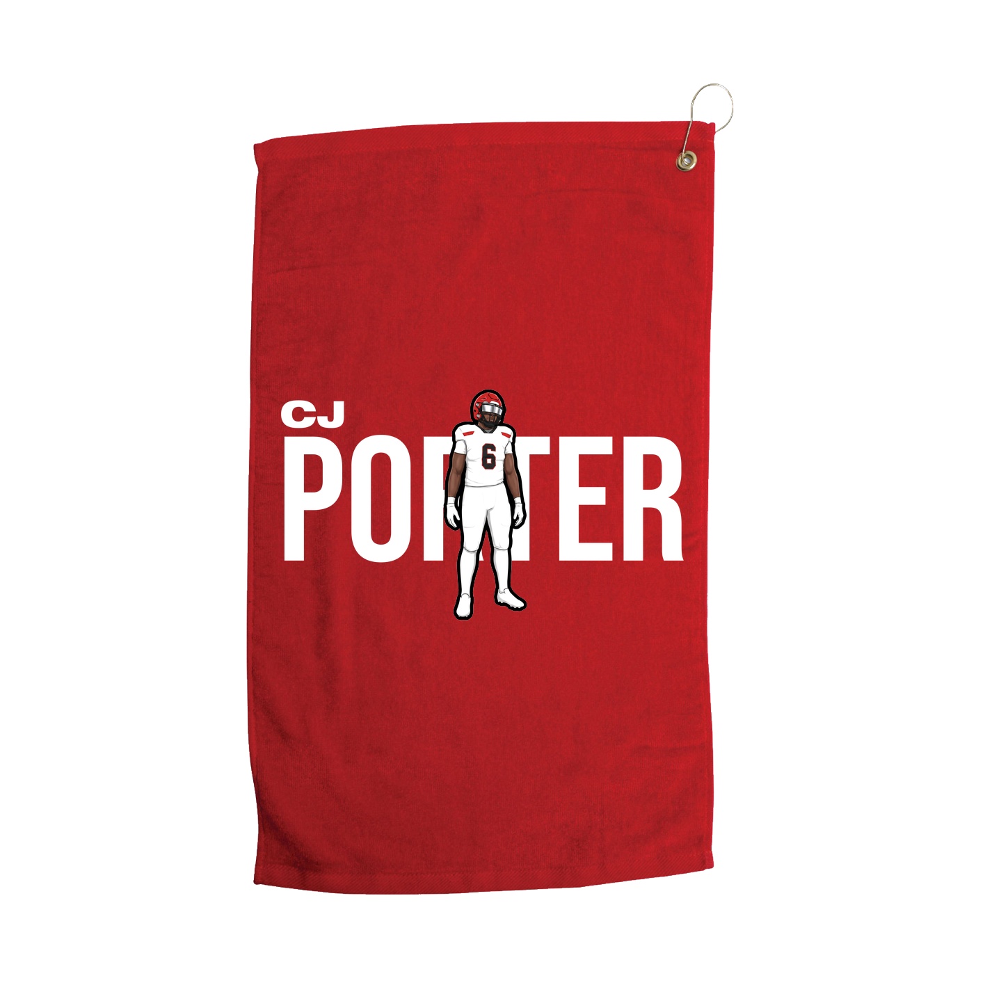 Golf Towel — Player Name in Red