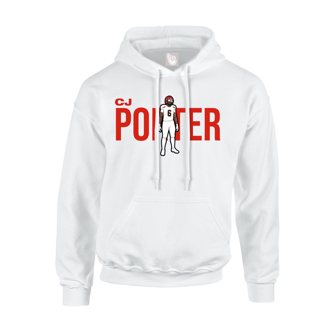 Youth Hoodie — Player Name in White