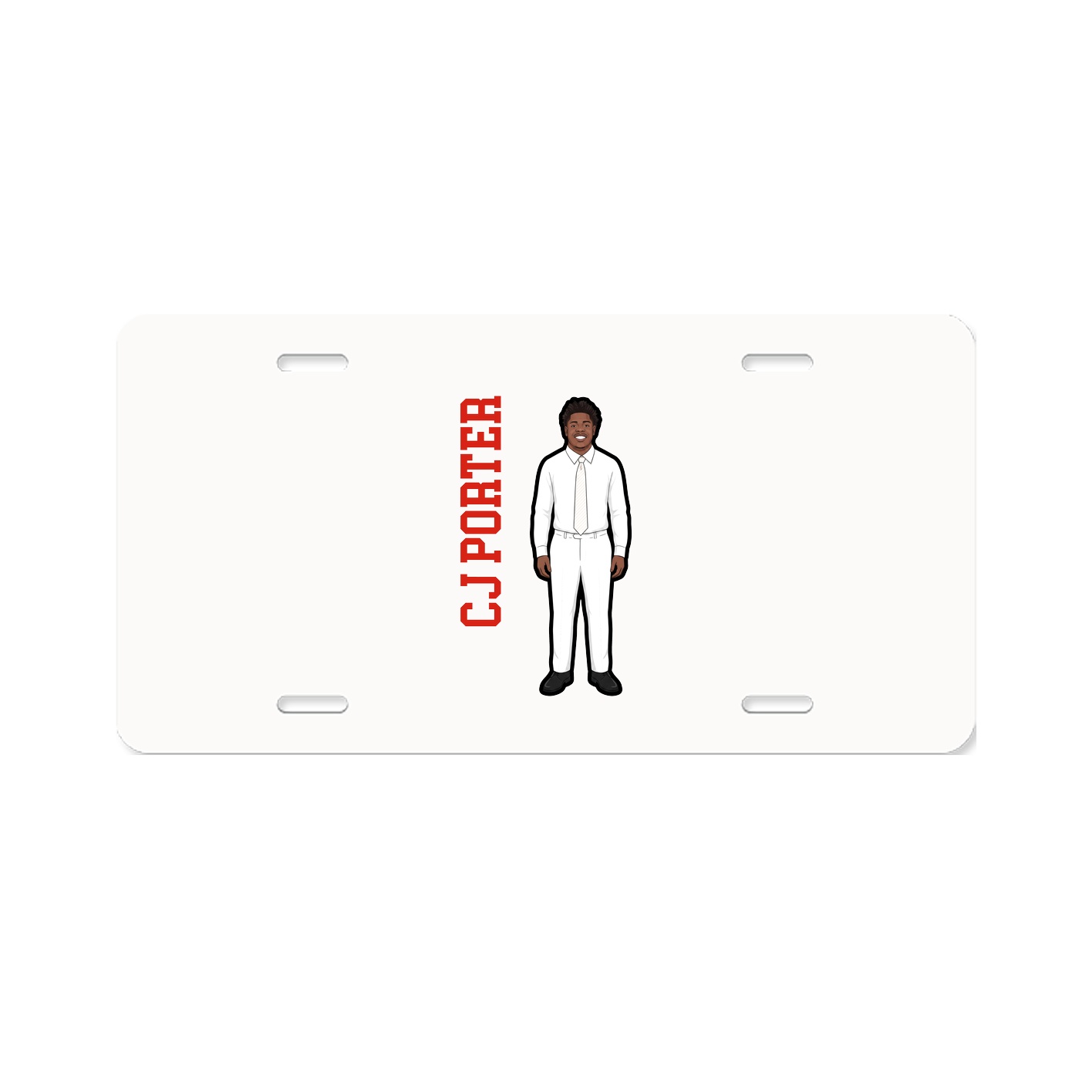 License Plate — Name Vertical in Classic