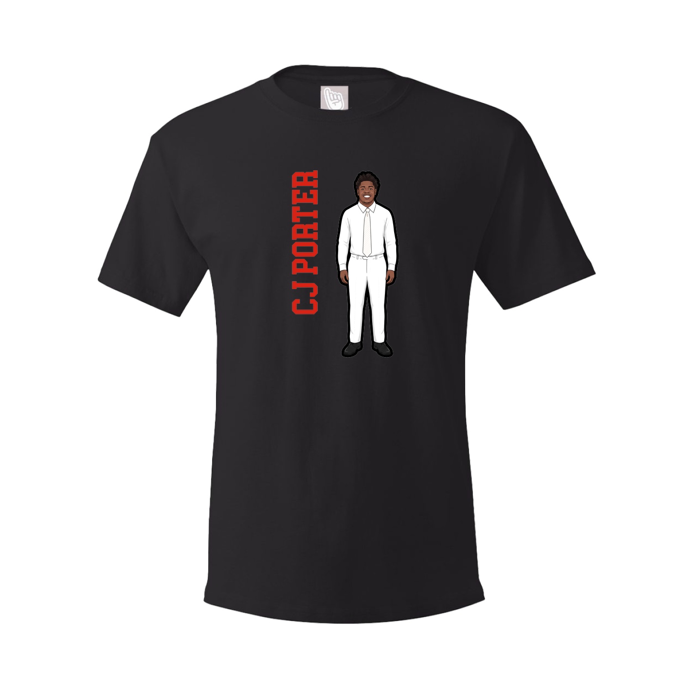 Tee — Name Vertical in Black