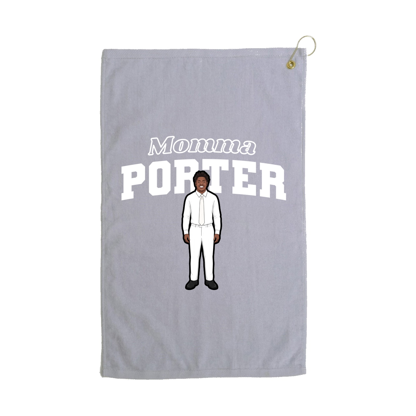 Golf Towel — Mothers Day Block in Grey