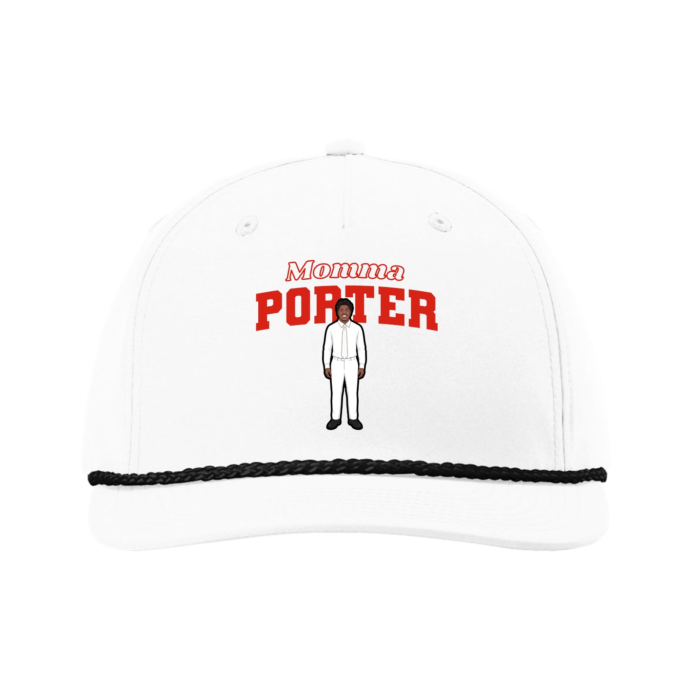 Five-Panel Classic Rope Cap — Mothers Day Block in White