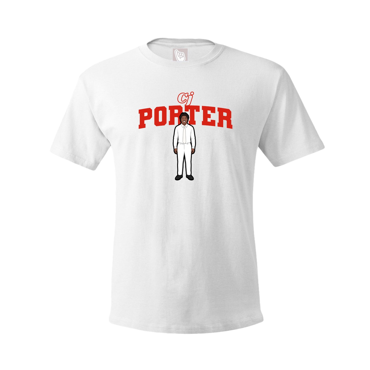 Youth Tee — Name Arch in White